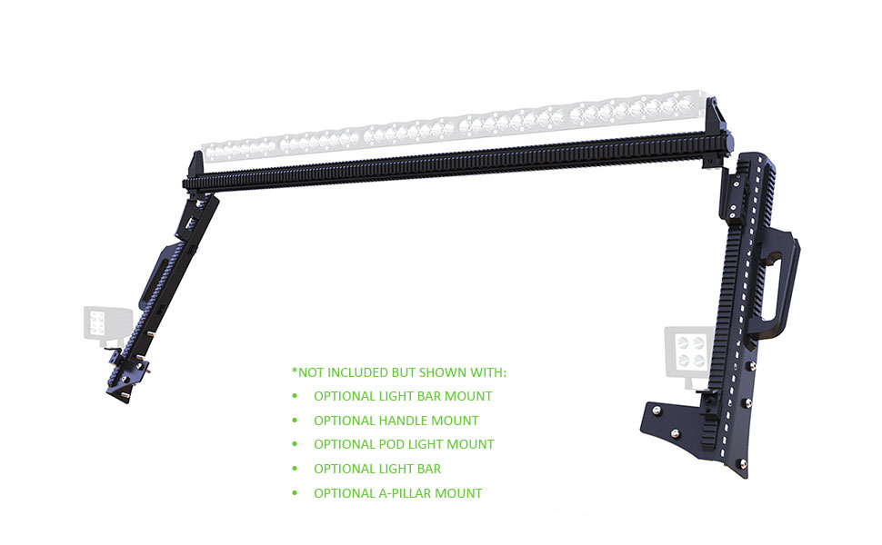 DV8 Offroad Roof Rail Mounted System D-JL-190053-RF