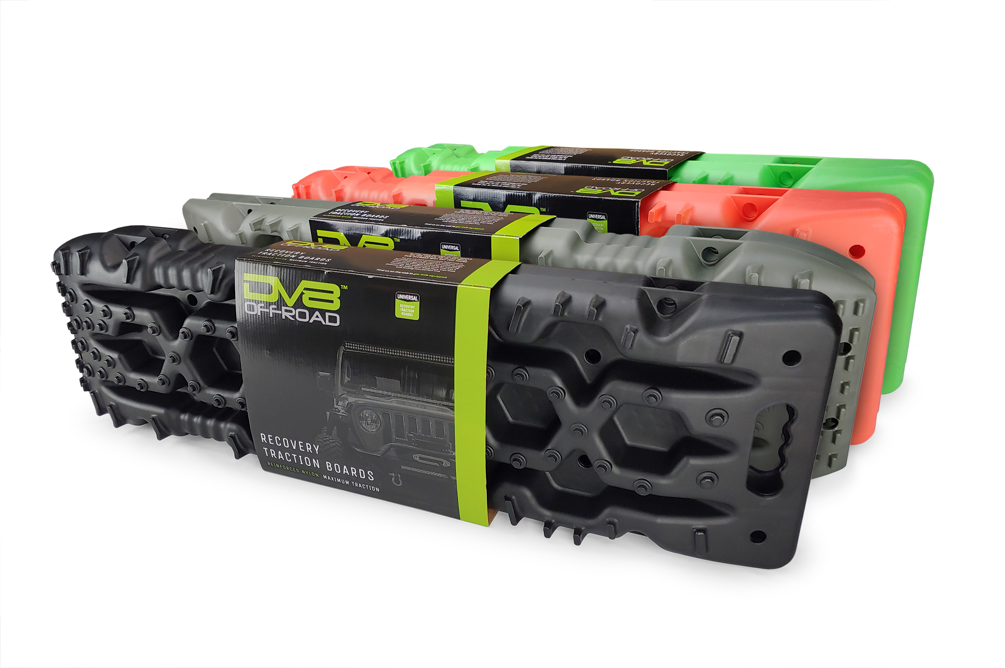 DV8 Offroad Traction Boards with Bag; Olive; Pair RTB1-01OL