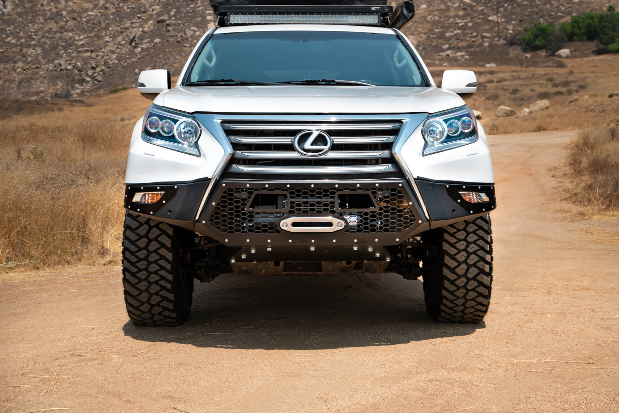 DV8 Offroad FBGX-01 14-21 LEXUS GX 460 WINCH CAPABLE FRONT BUMPER WITH SENSOR HOLES FBGX-01