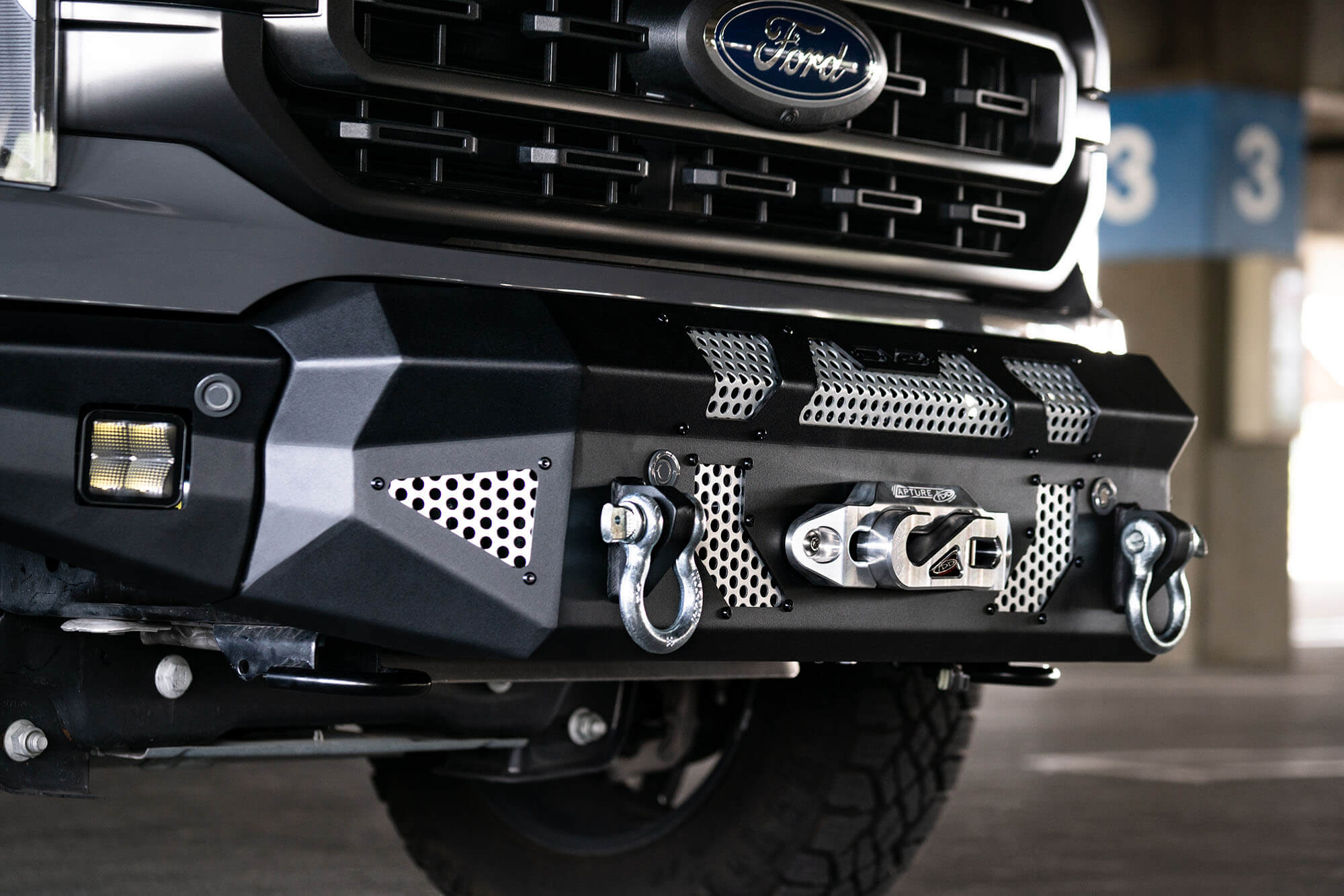 DV8 Offroad 2021-22 Ford F-150; Mto Series Winch Front Bumper? FBFF1-10