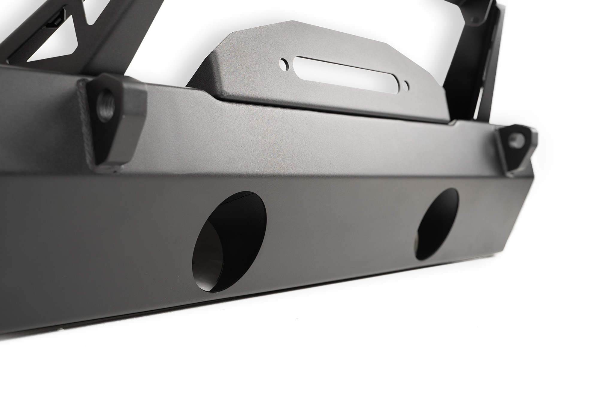 DV8 Offroad FS-25 Stubby Front Bumper with Plated Bull Bar FBJL-06