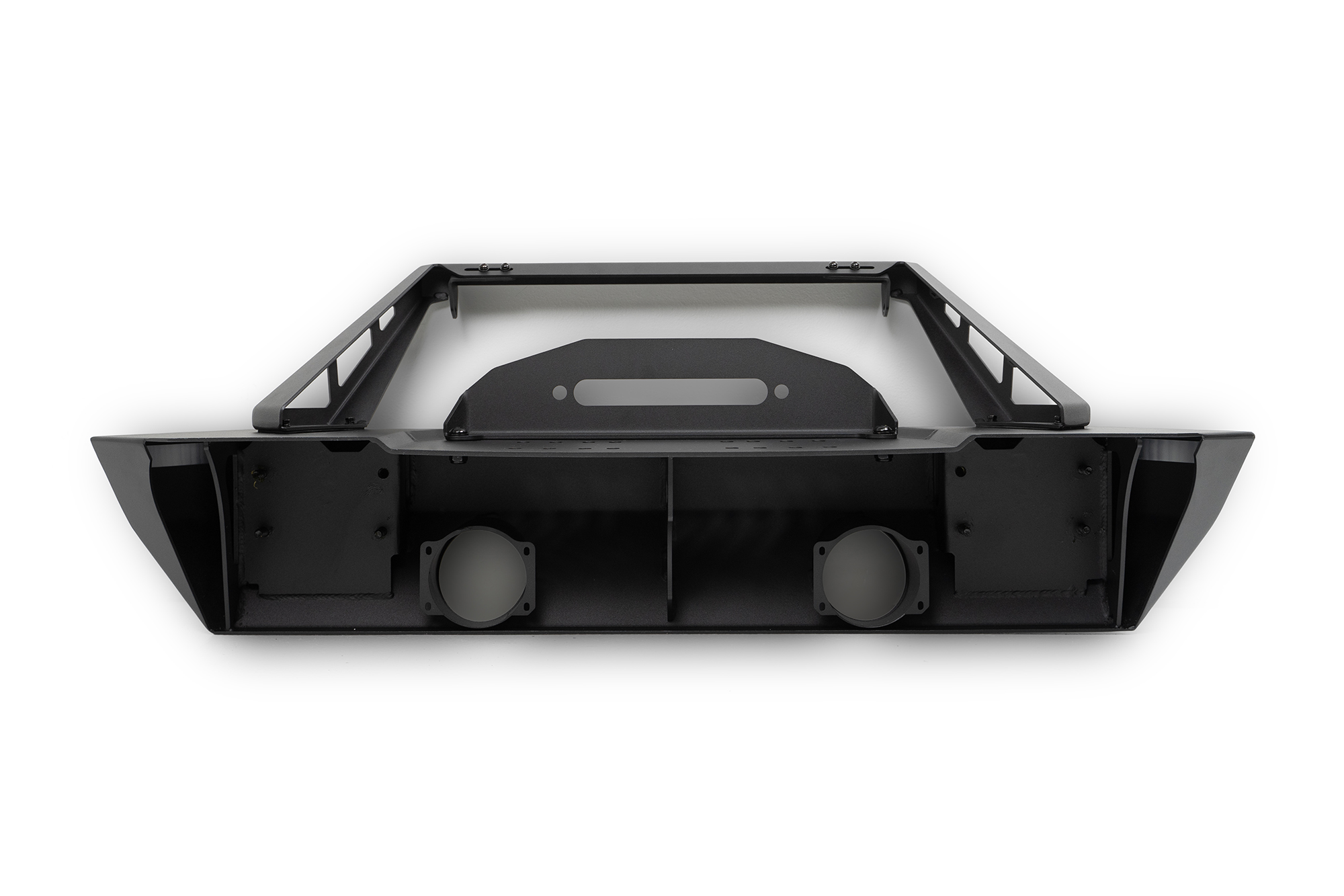 DV8 Offroad FS-25 Stubby Front Bumper with Plated Bull Bar FBJL-06