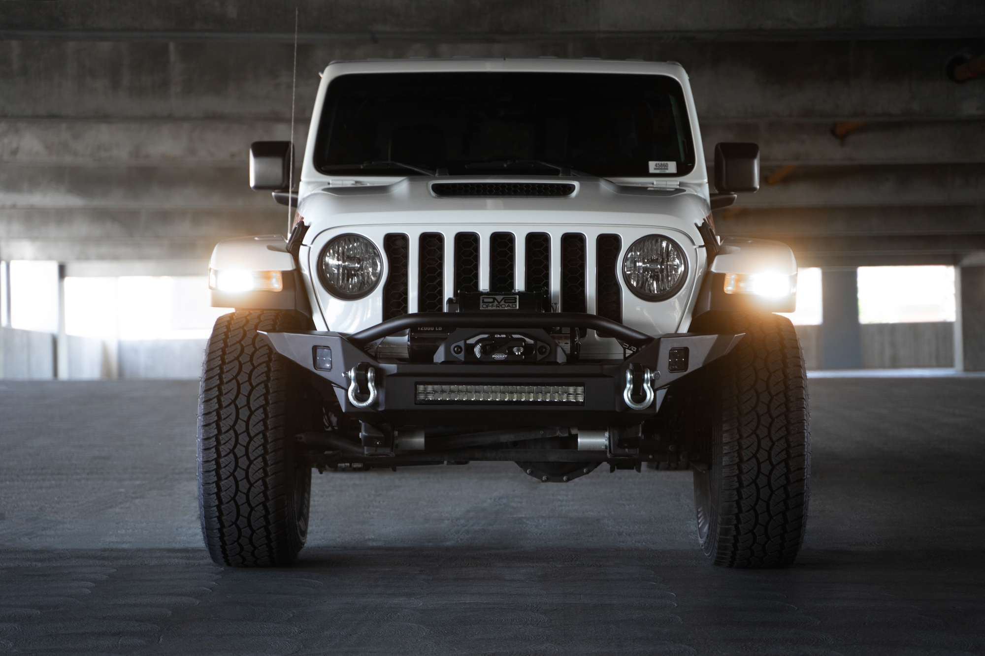 DV8 Offroad Jeep Wrangler JL & Gladiator JT FS-7 Mid-Width Winch Front Bumper FBJL-07