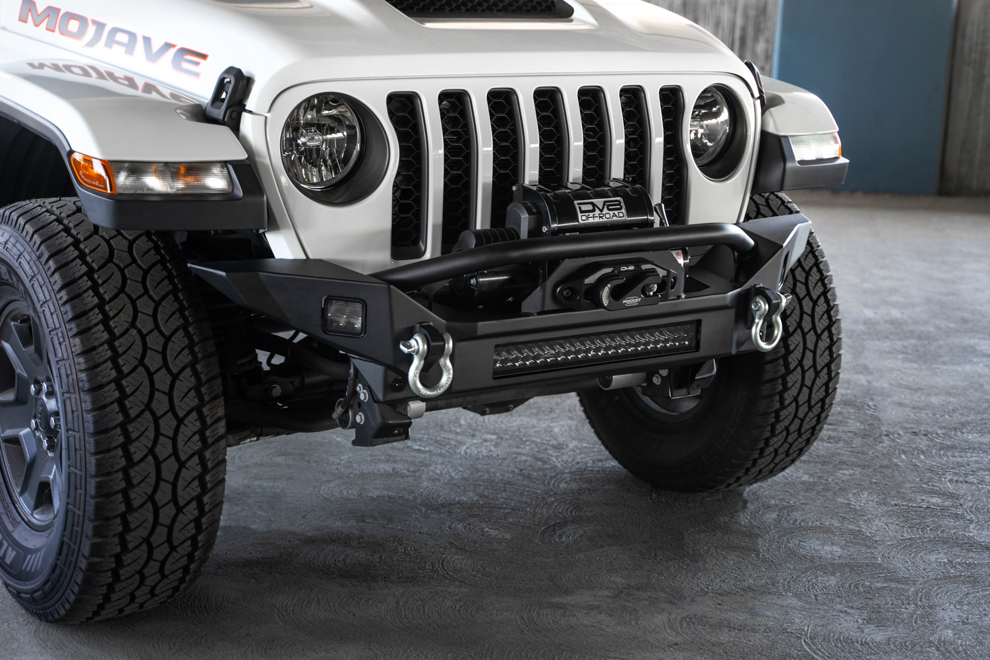 DV8 Offroad Jeep Wrangler JL & Gladiator JT FS-7 Mid-Width Winch Front Bumper FBJL-07