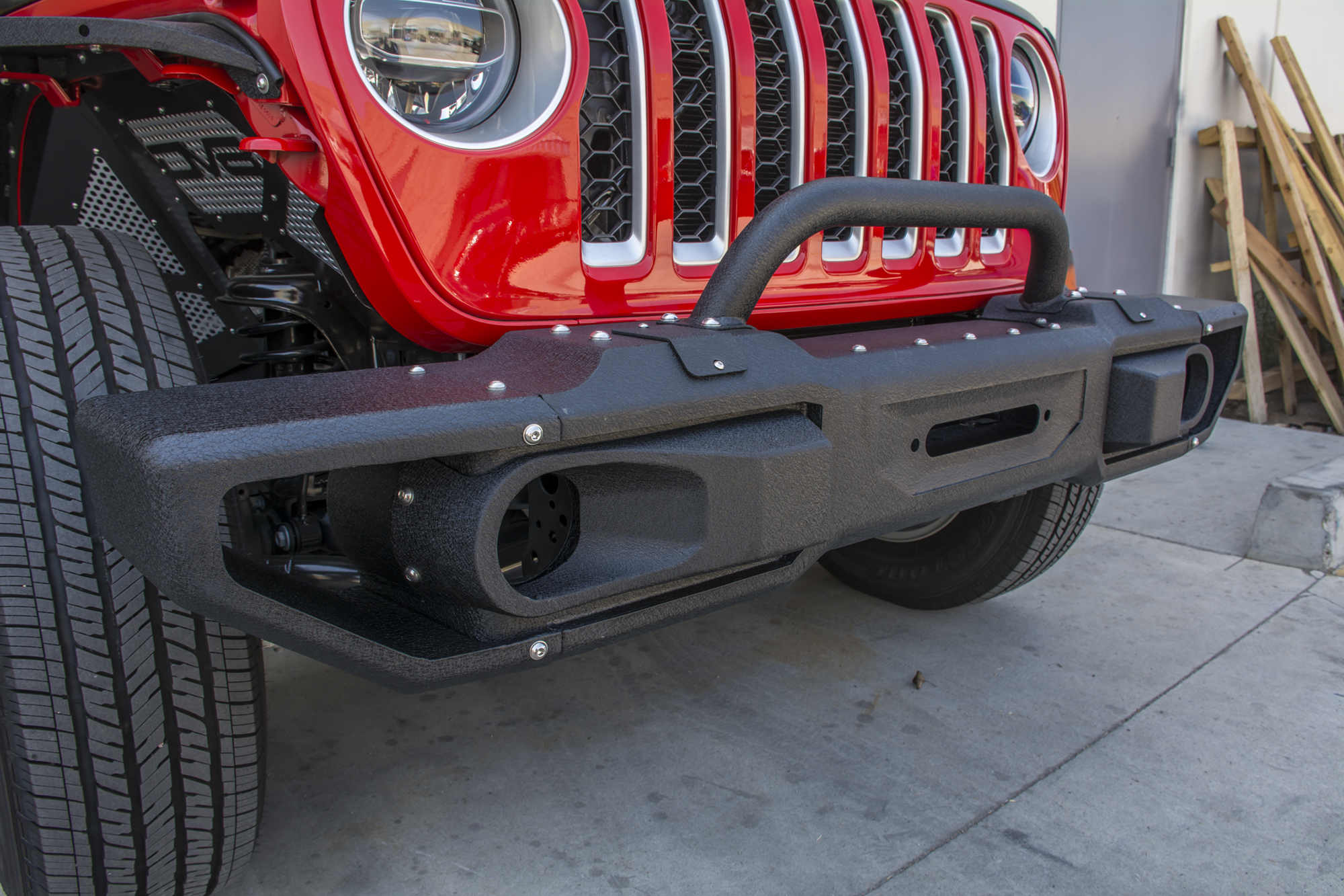 DV8 Offroad Jeep Modular Front Bumper with Bull Bar FBJL-10