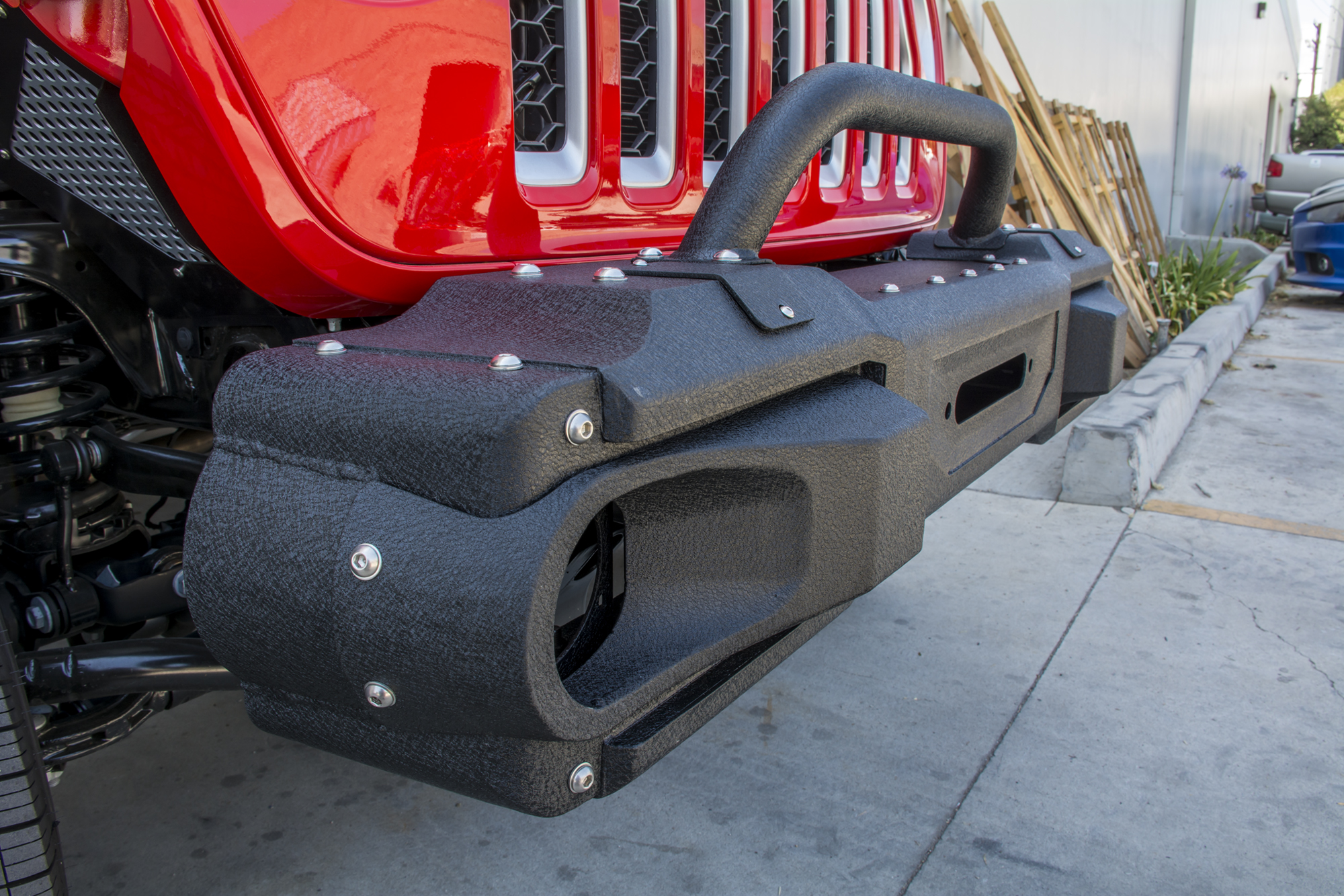 DV8 Offroad Jeep Modular Front Bumper with Bull Bar FBJL-10
