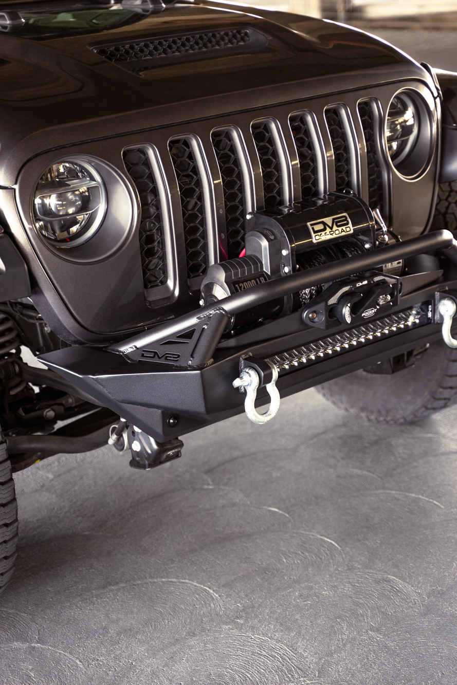 DV8 Offroad Jeep Wrangler JK/JL & Gladiator JT FS-1 Series Stubby Front Bumper FBJL-11