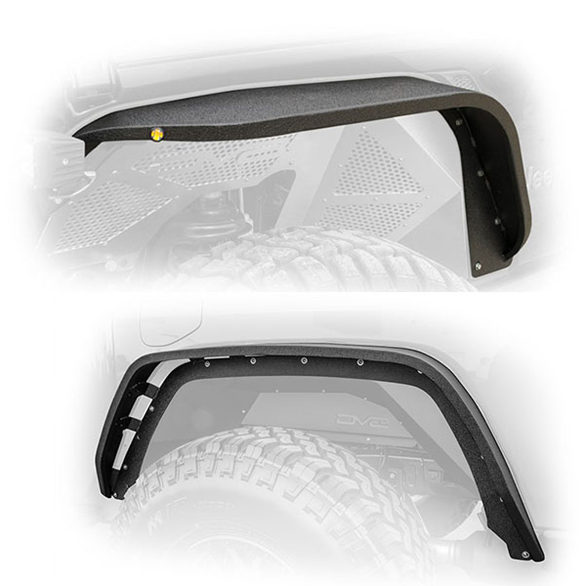DV8 Offroad Fender Flares; Slim; Front & Rear FDGL-01