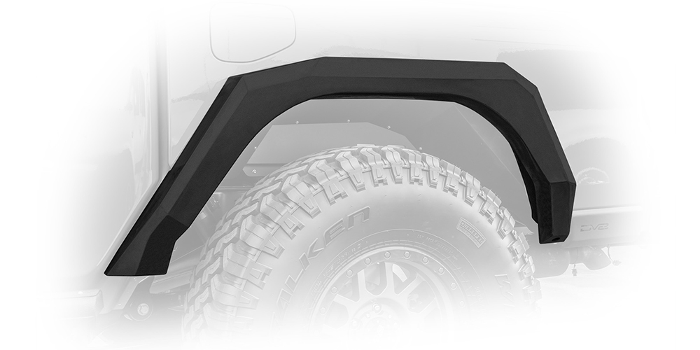 DV8 Offroad Fender Flares; Armor; Front & Rear FDGL-02