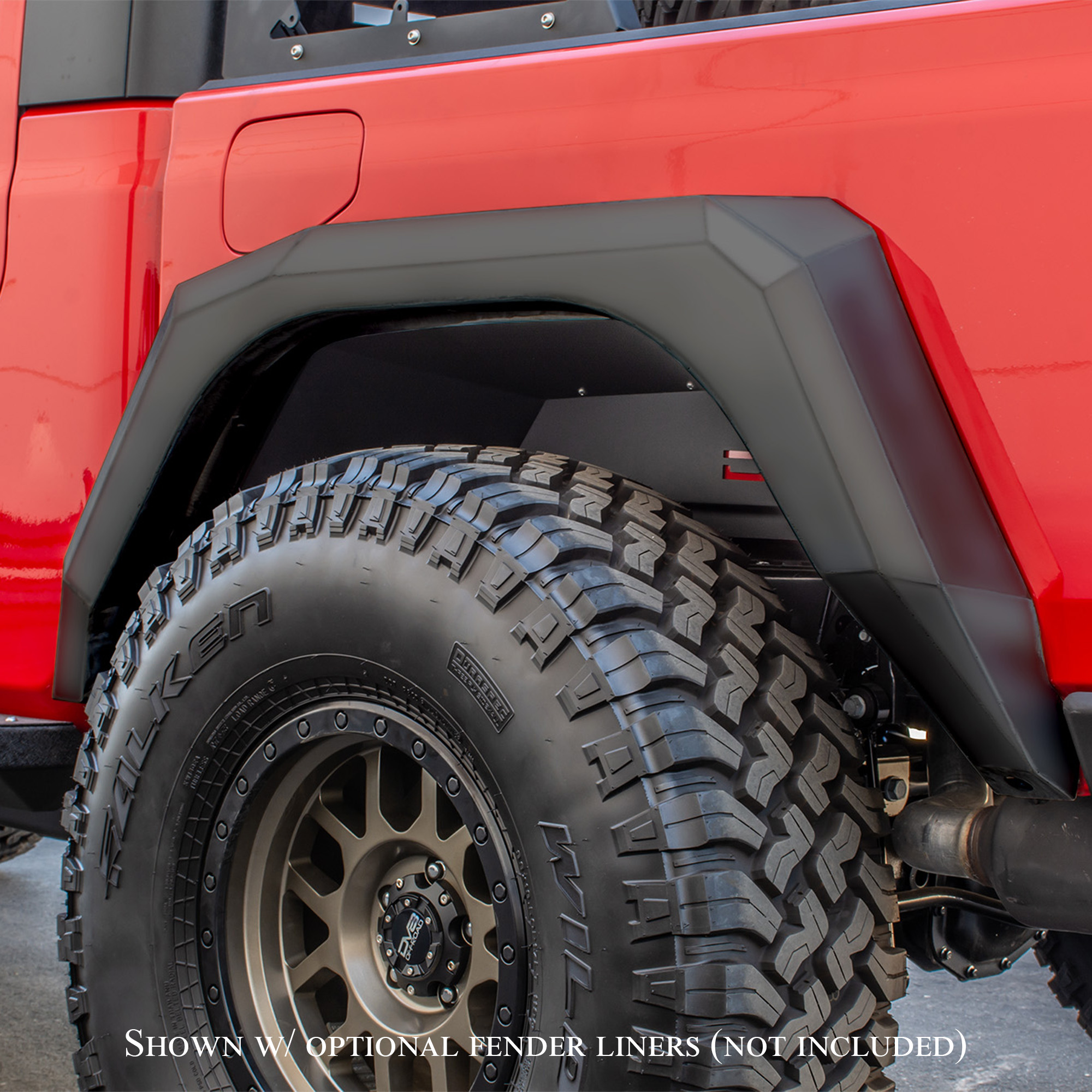 DV8 Offroad Fender Flares; Armor; Front & Rear FDGL-02