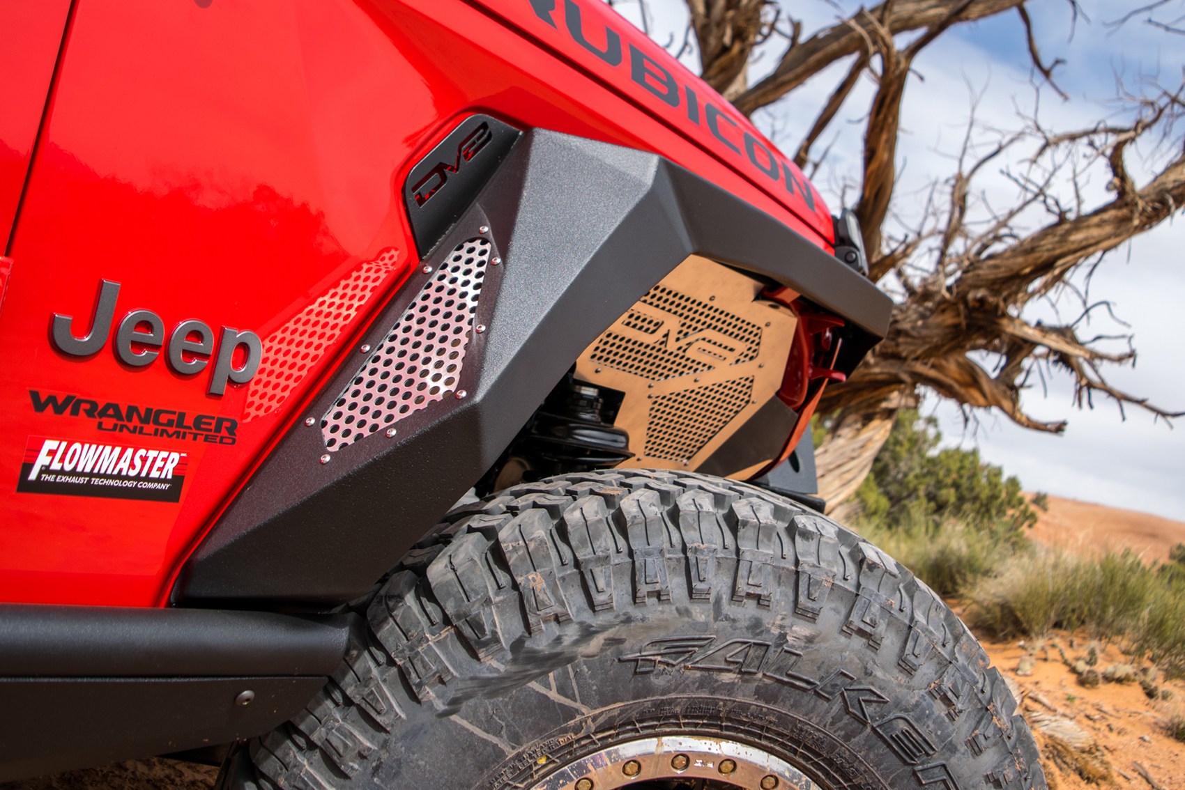 DV8 Offroad Fender Flares; Armor; Front & Rear FDJL-01