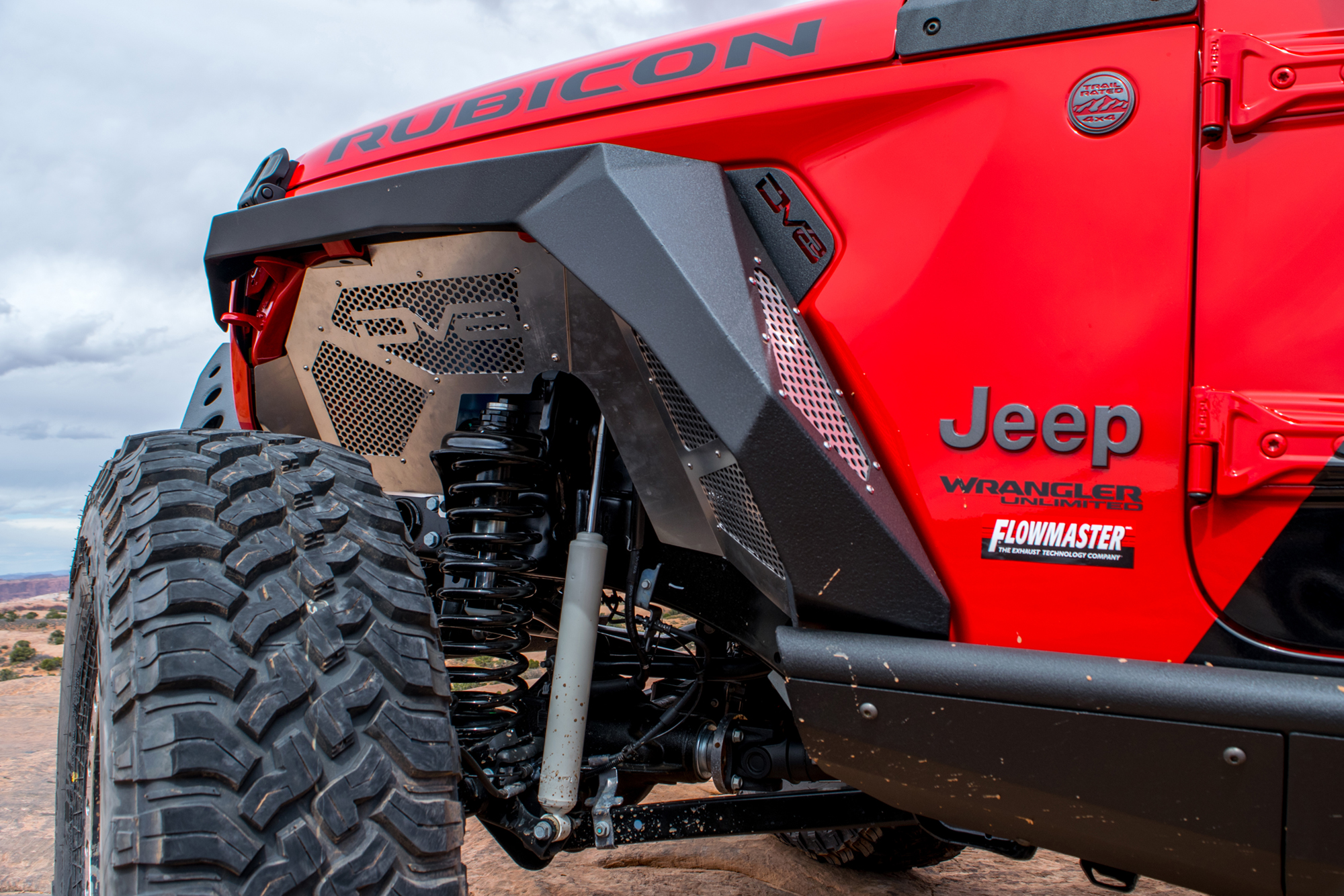 DV8 Offroad Fender Flares; Armor; Front & Rear FDJL-01