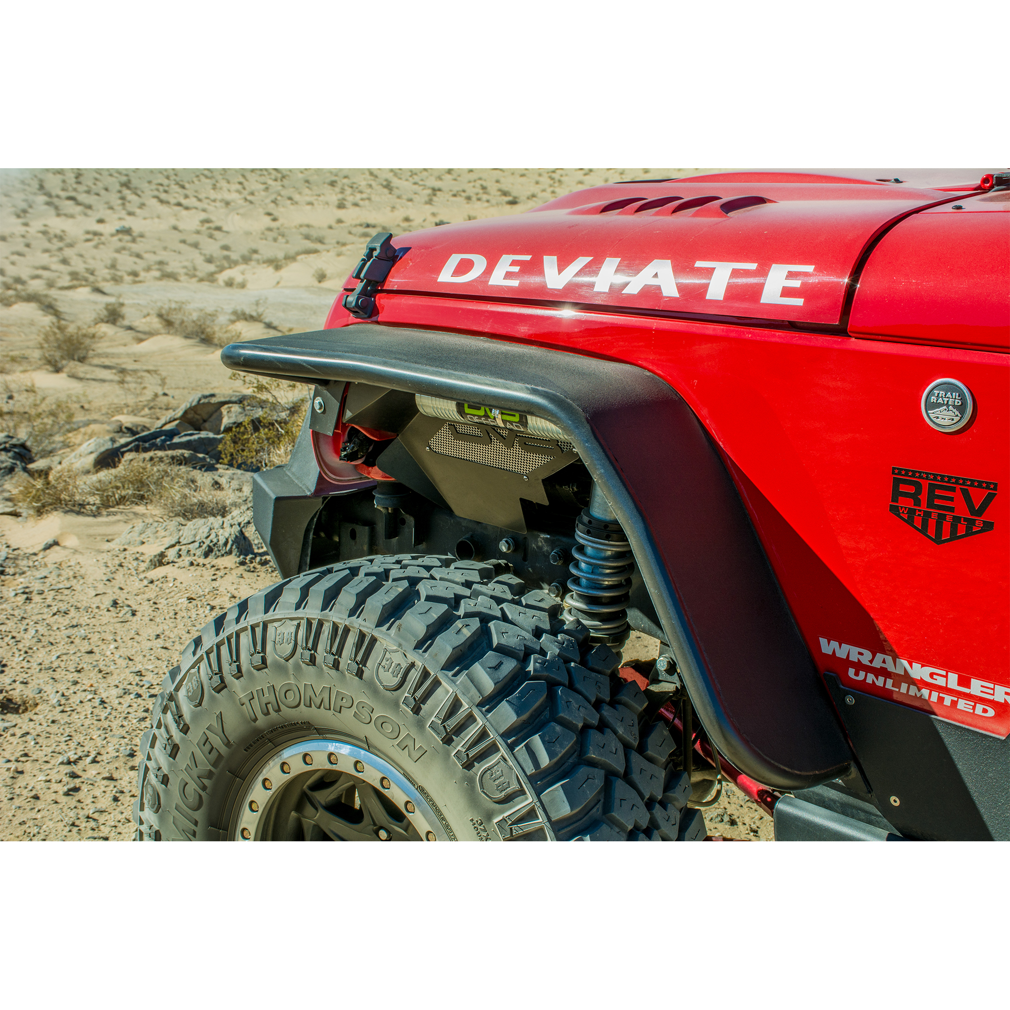 DV8 Offroad Fender Flares; Wide; Front & Rear FENDB-02