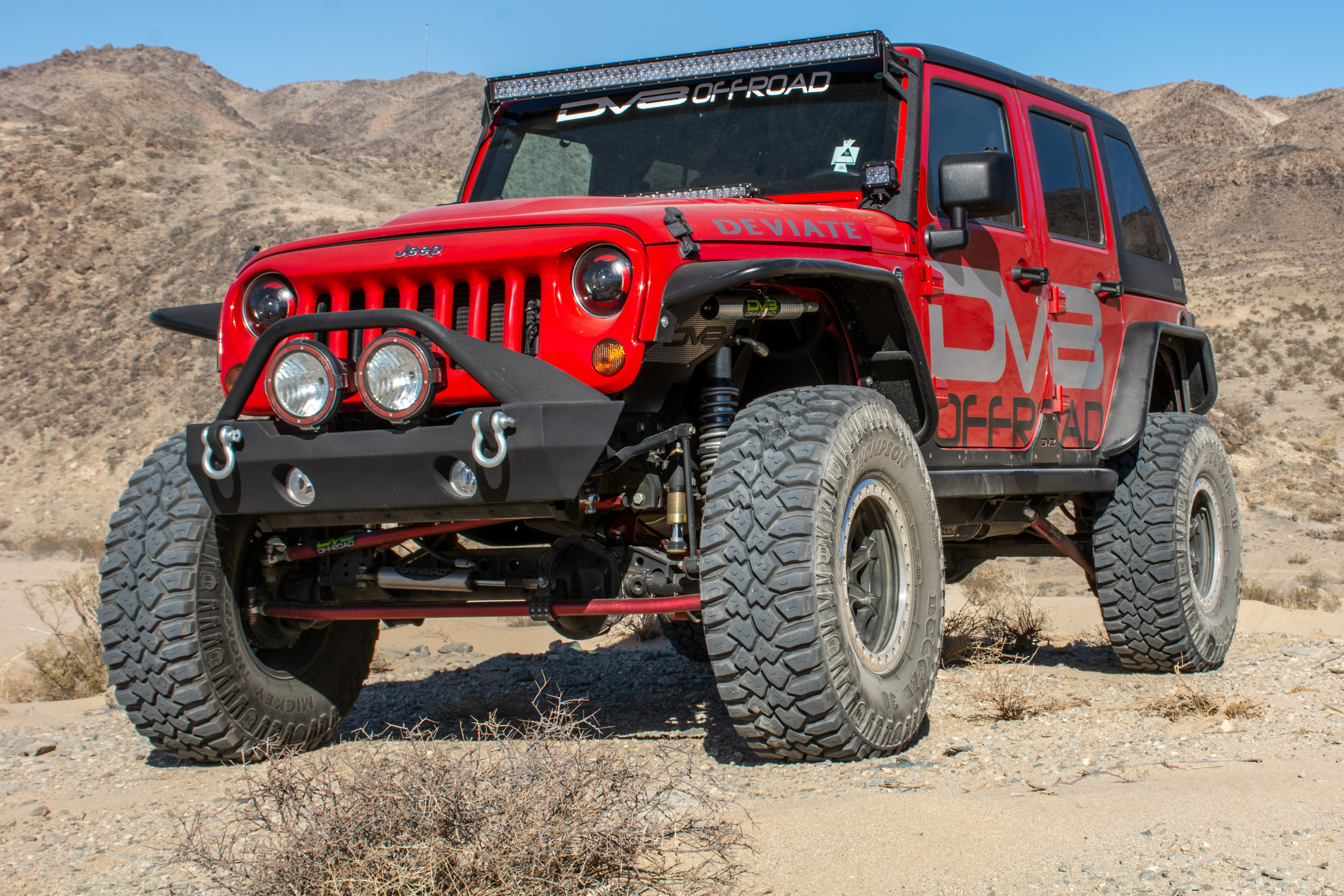 DV8 Offroad Fender Flares; Wide; Front & Rear FENDB-02