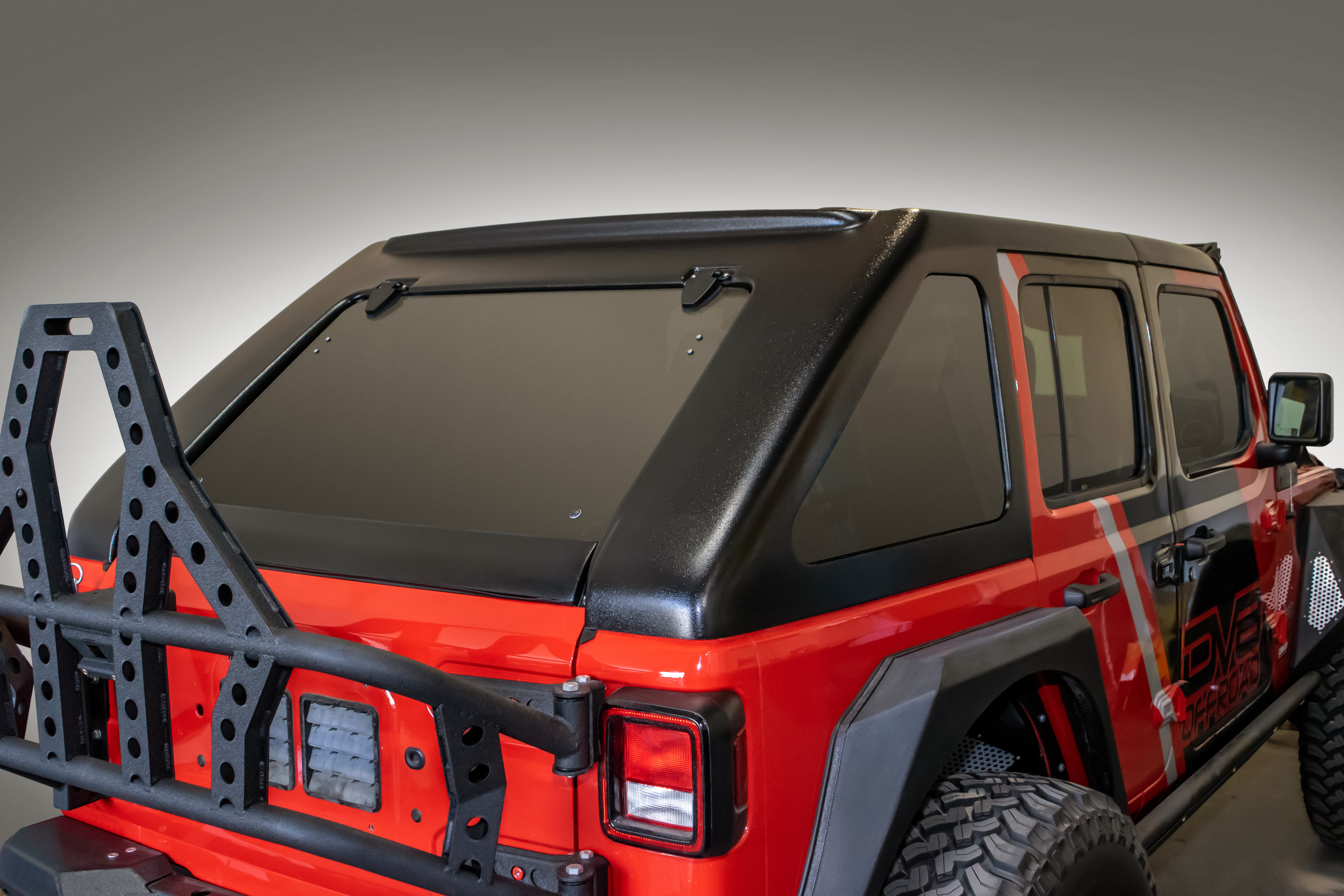 DV8 Offroad Hard Top; Fastback; Razor Series HTJL02-B