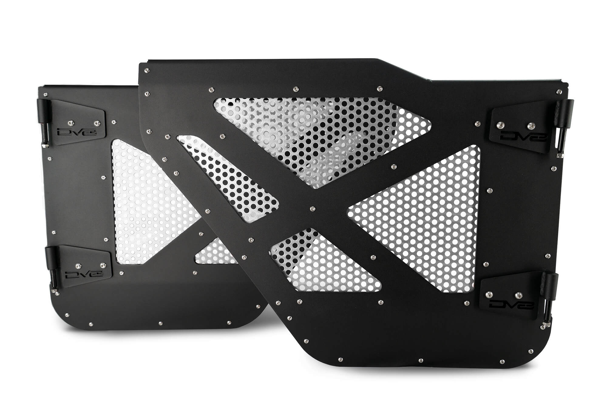 DV8 Offroad Half Door with Aluminum Mesh; Rear HDJL-01R