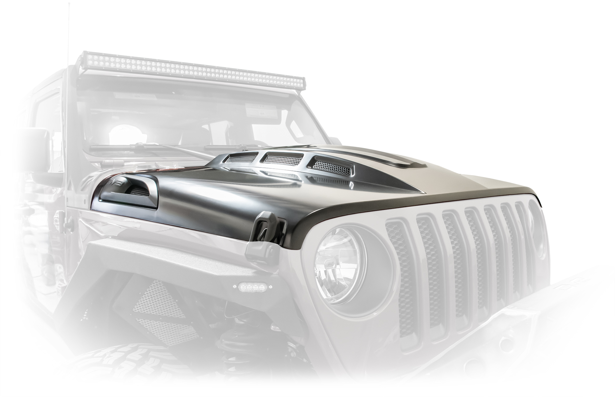 DV8 Offroad Hood; Heat Dispersion HDMBJL-01