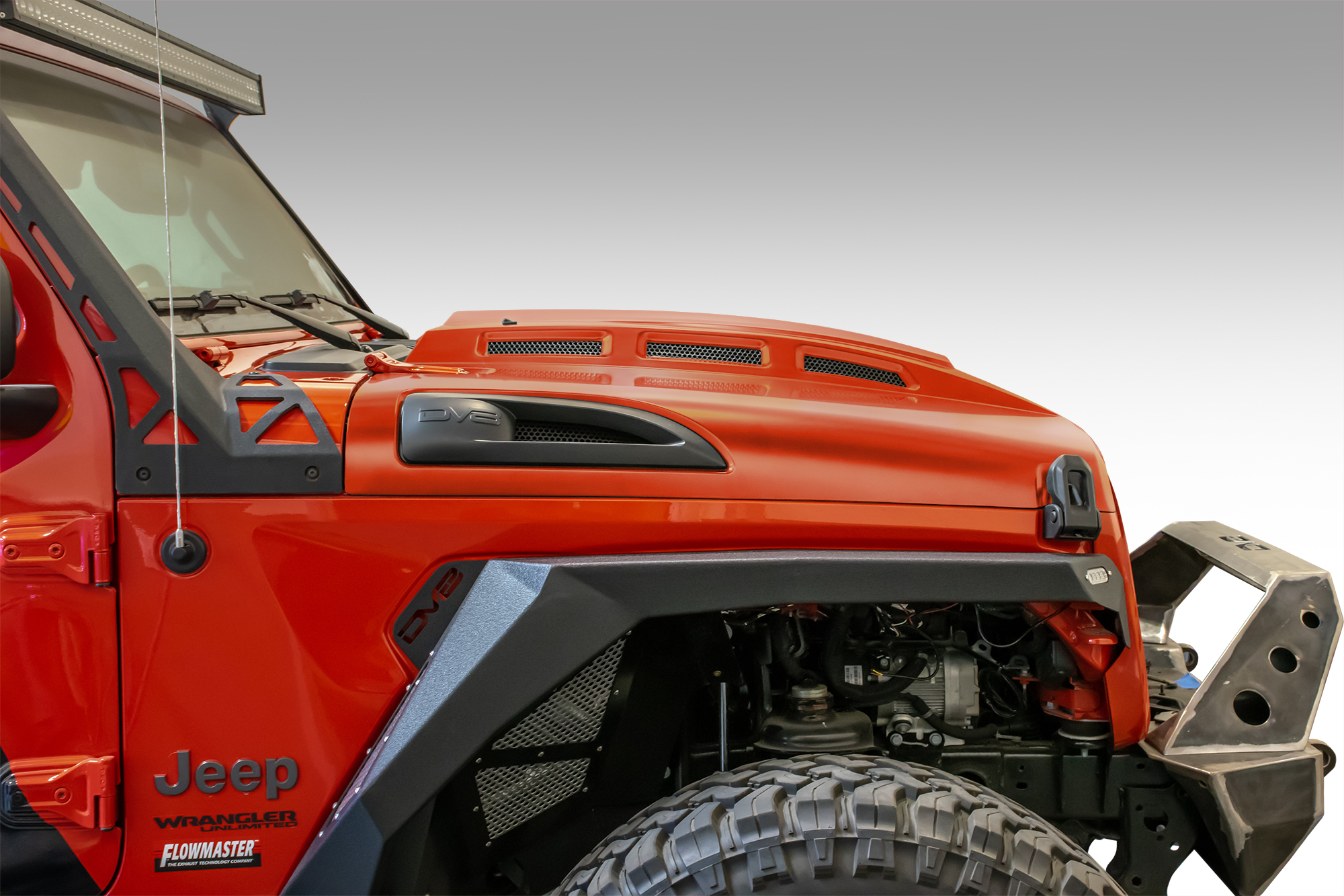 DV8 Offroad Hood; Heat Dispersion HDMBJL-01