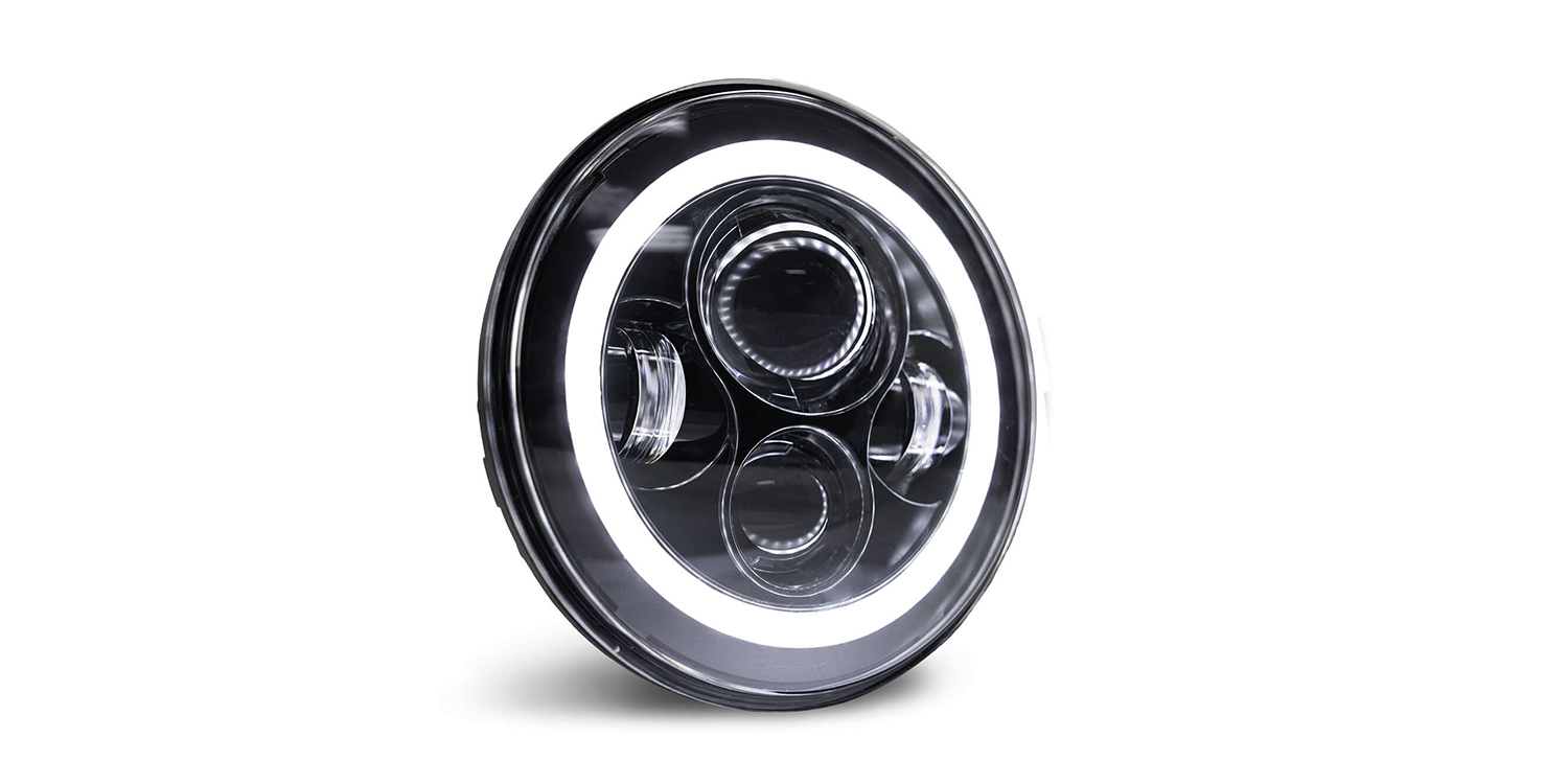 DV8 Offroad Projector Headlights; Halo HL7JK-02