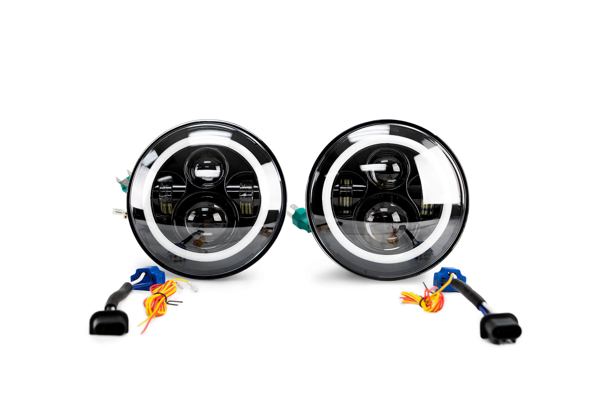 DV8 Offroad Projector Headlights; Halo HL7JK-02