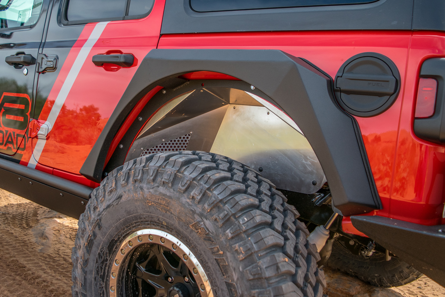DV8 Offroad Inner Fender; Rear; Raw Finish INFEND-03RR