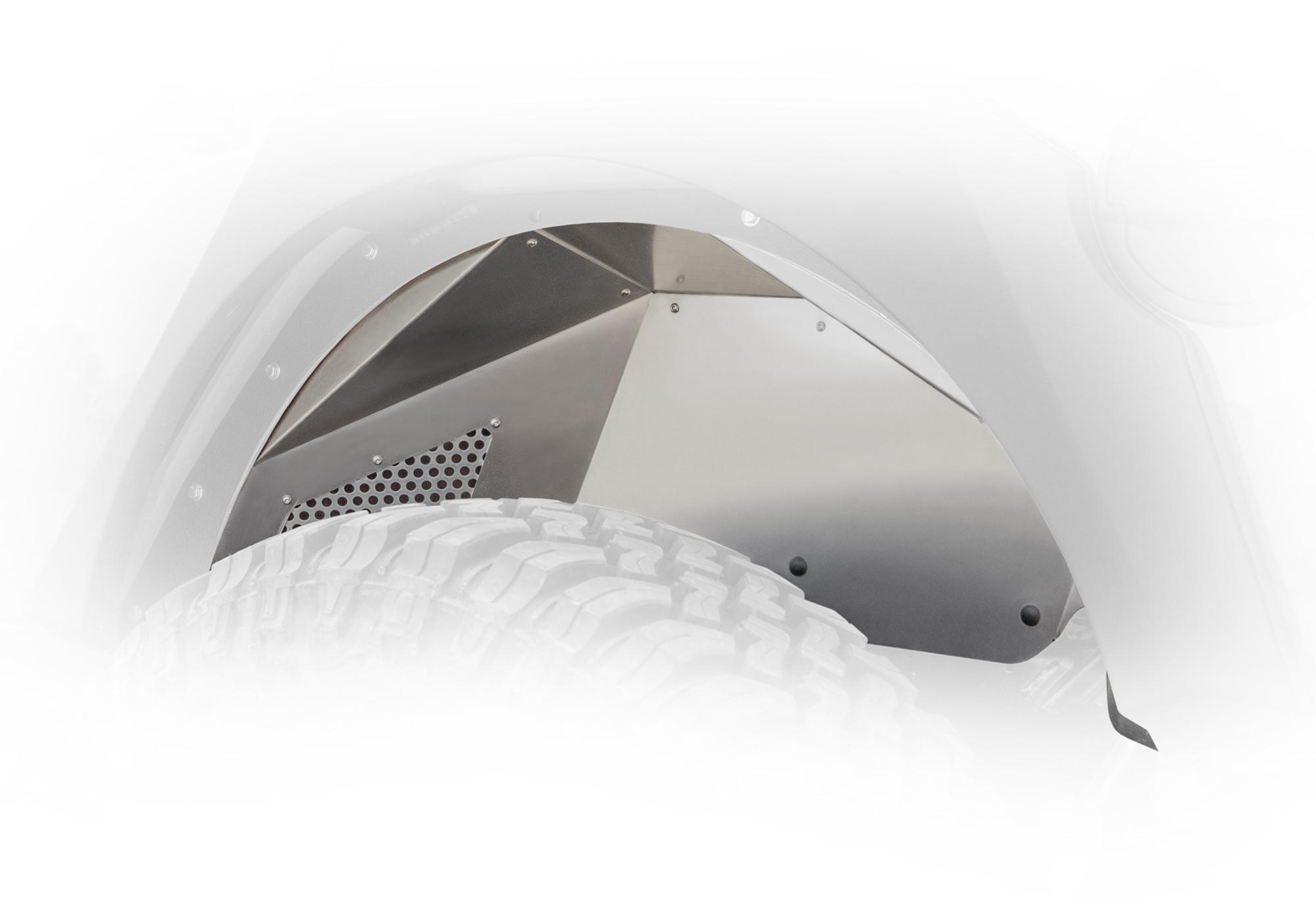 DV8 Offroad Inner Fender; Rear; Raw Finish INFEND-03RR