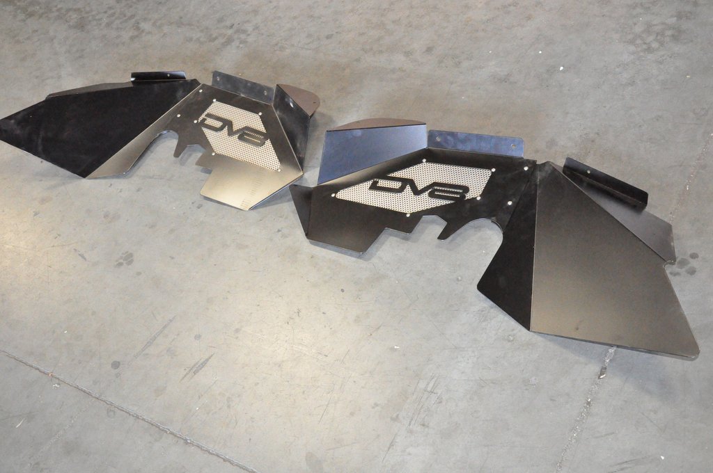 DV8 Offroad Inner Fender; Front; Black Finish INFEND-01FB