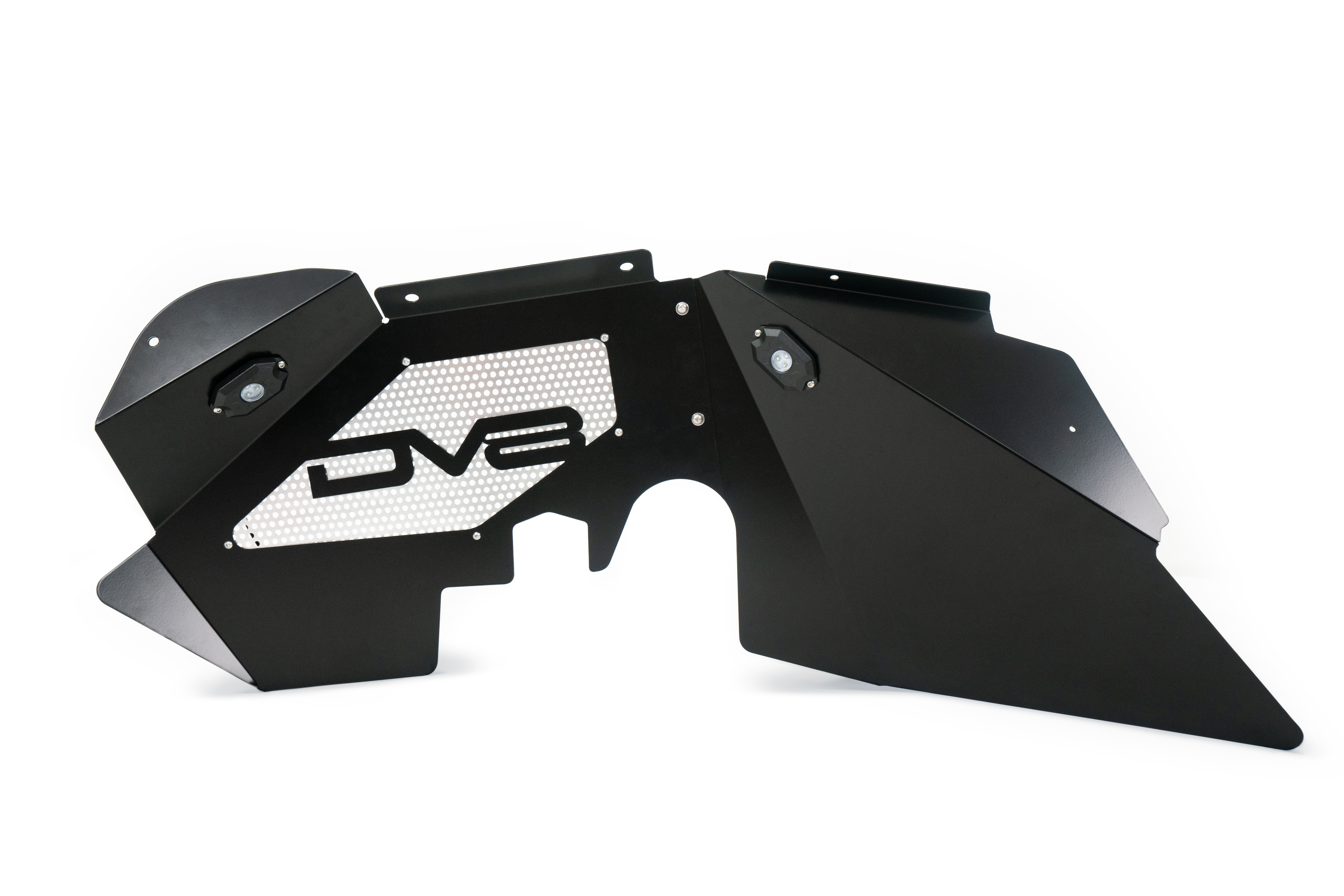 DV8 Offroad Inner Fender and Rock Light; Front; Black Finish INFEND-01FBRL