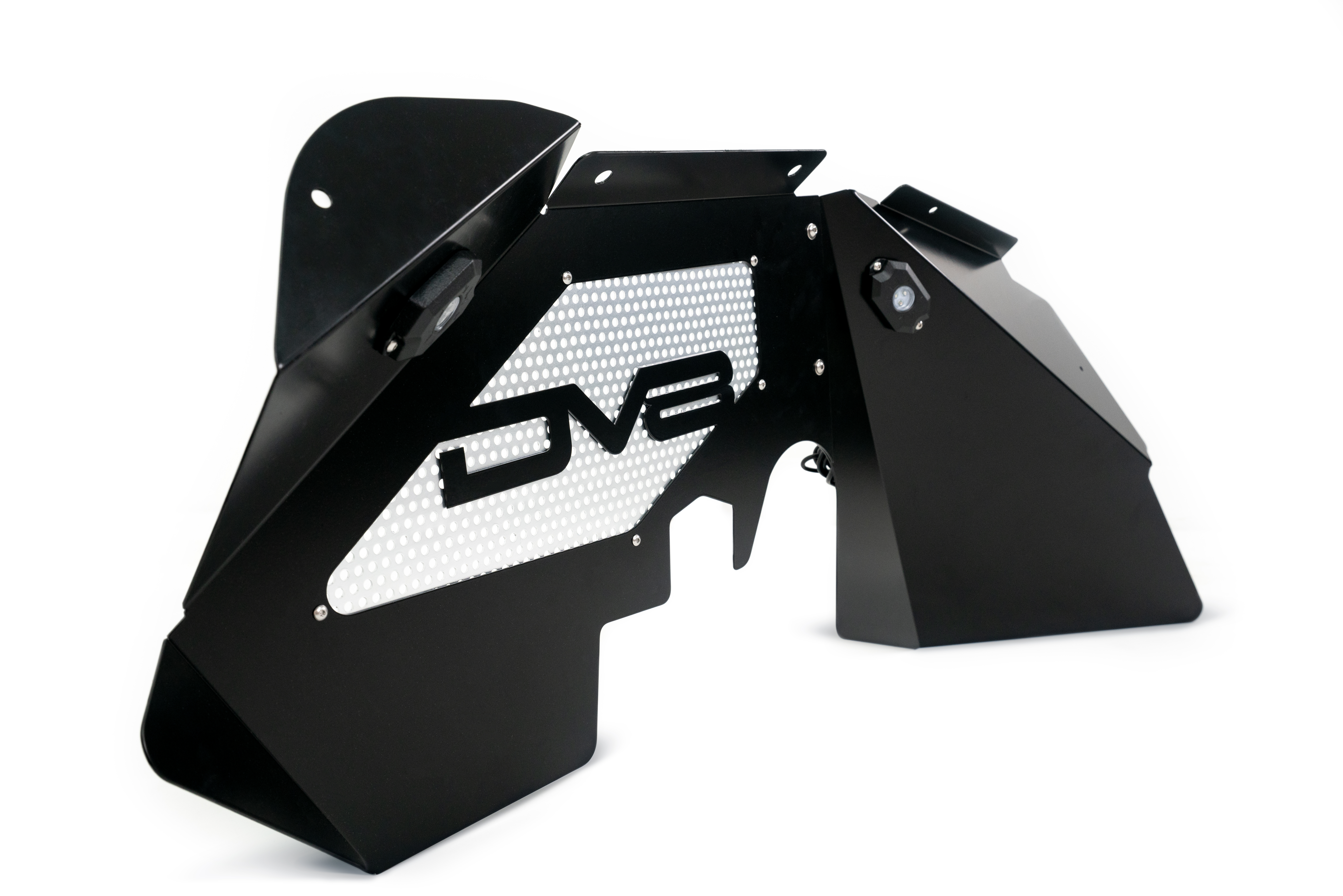 DV8 Offroad Inner Fender and Rock Light; Front; Black Finish INFEND-01FBRL