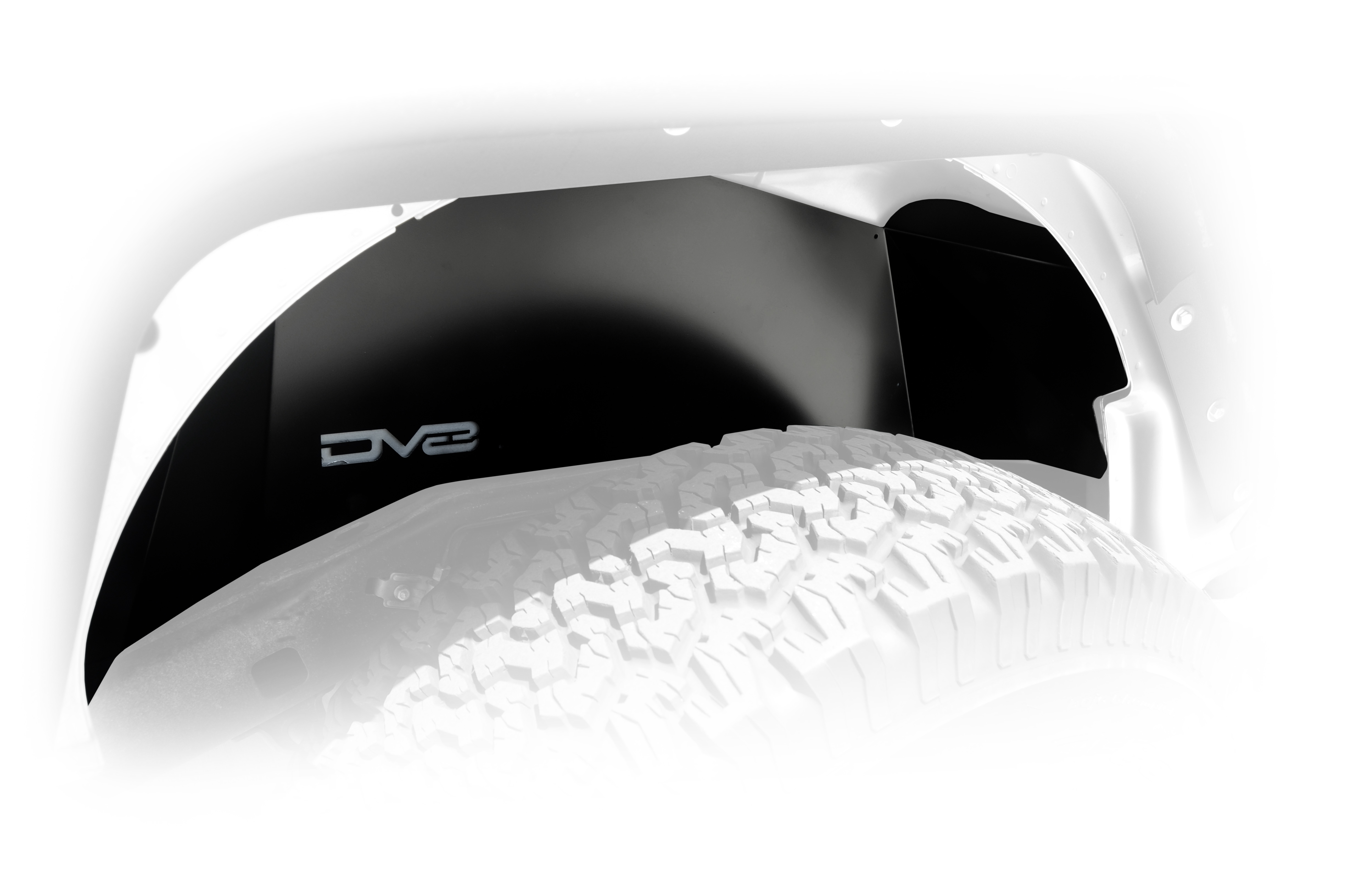 DV8 Offroad Inner Fender; Rear; Black Finish INFEND-01RB