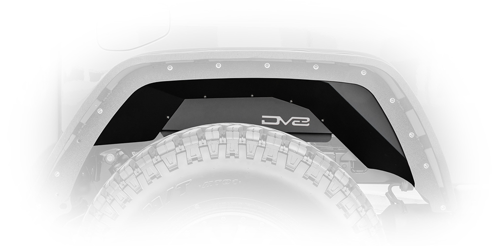 DV8 Offroad Inner Fender; Rear; Black INFEND-04RB