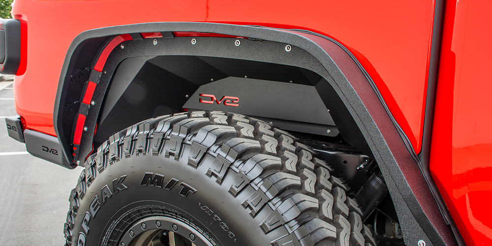 DV8 Offroad Inner Fender; Rear; Black INFEND-04RB