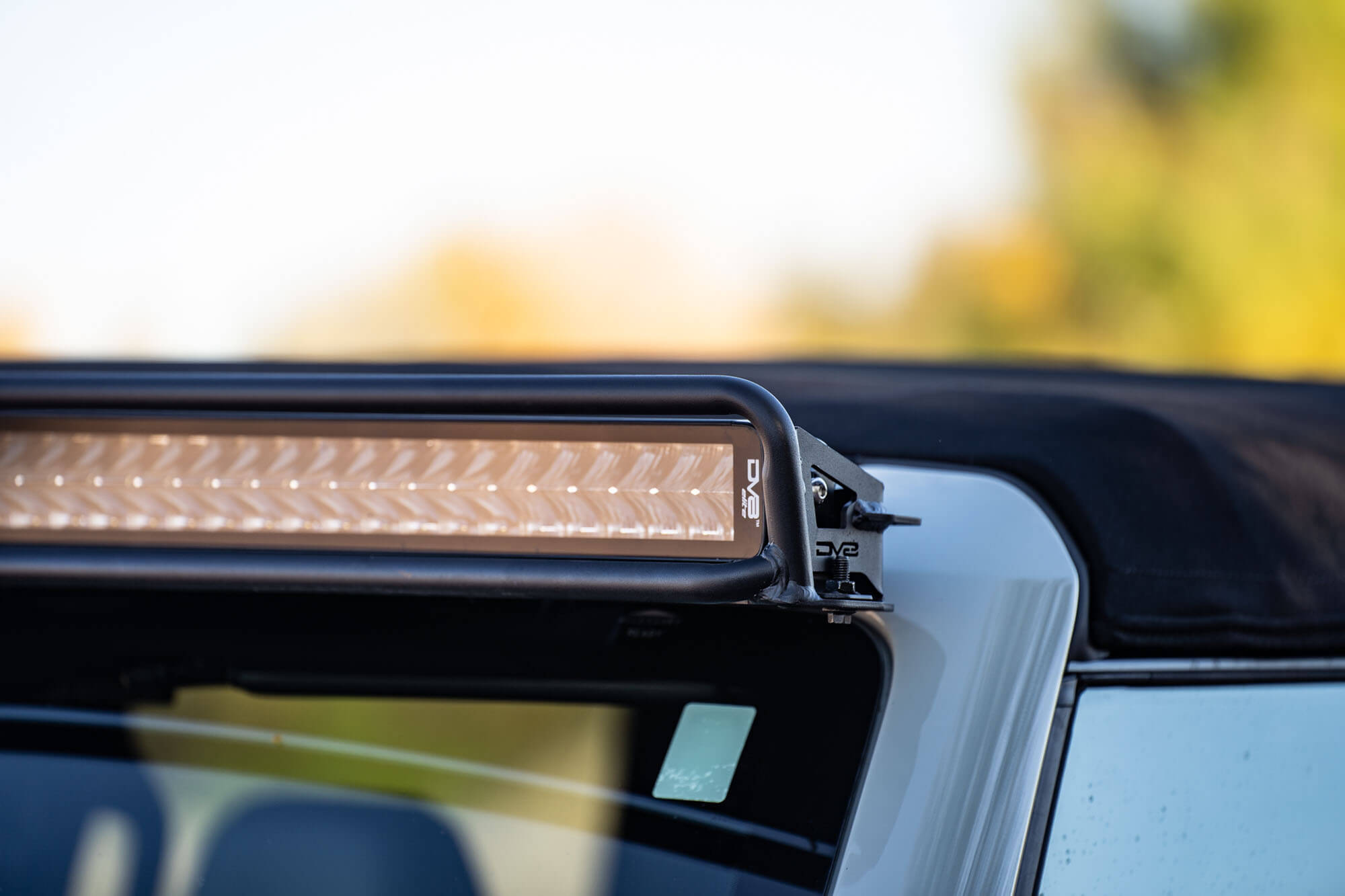 DV8 Offroad 2021-22 Ford Bronco; 52-Inch Straight LED Light Bar Mount LBBR-01