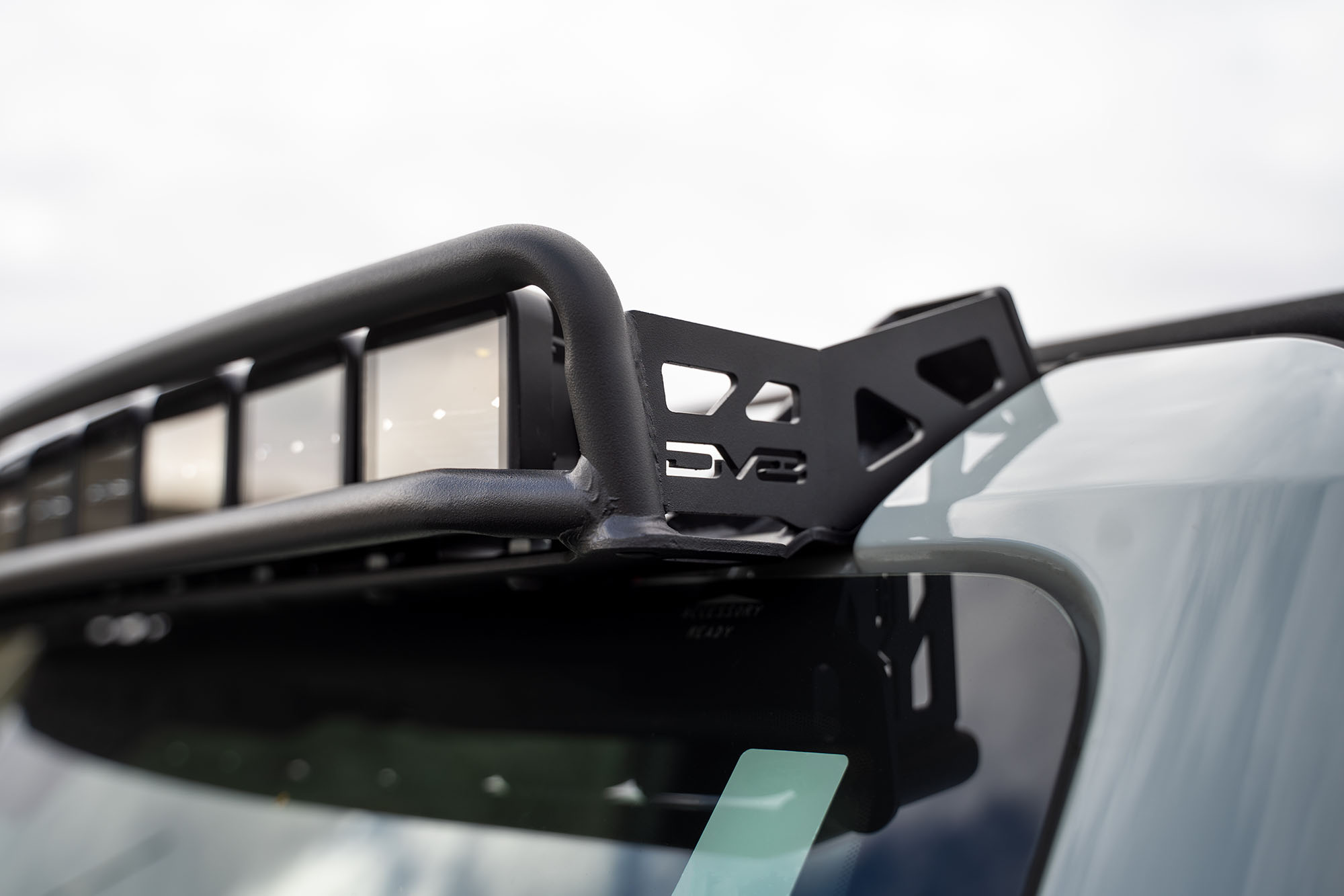 DV8 Offroad 2021-22 Ford Bronco - Curved Light Bracket for 12 3-Inch Pod Lights LBBR-03