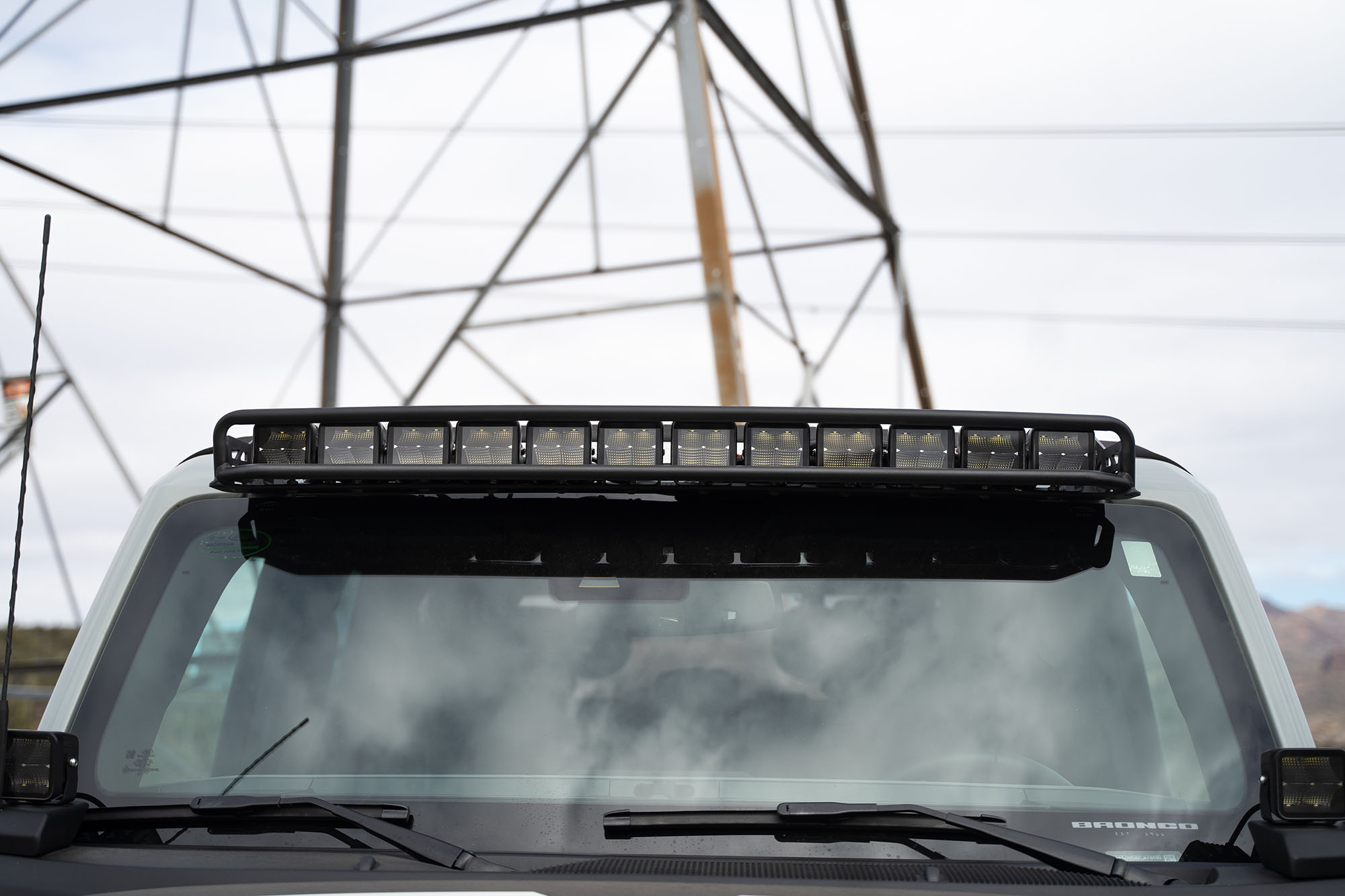 DV8 Offroad 2021-22 Ford Bronco - Curved Light Bracket for 12 3-Inch Pod Lights LBBR-03