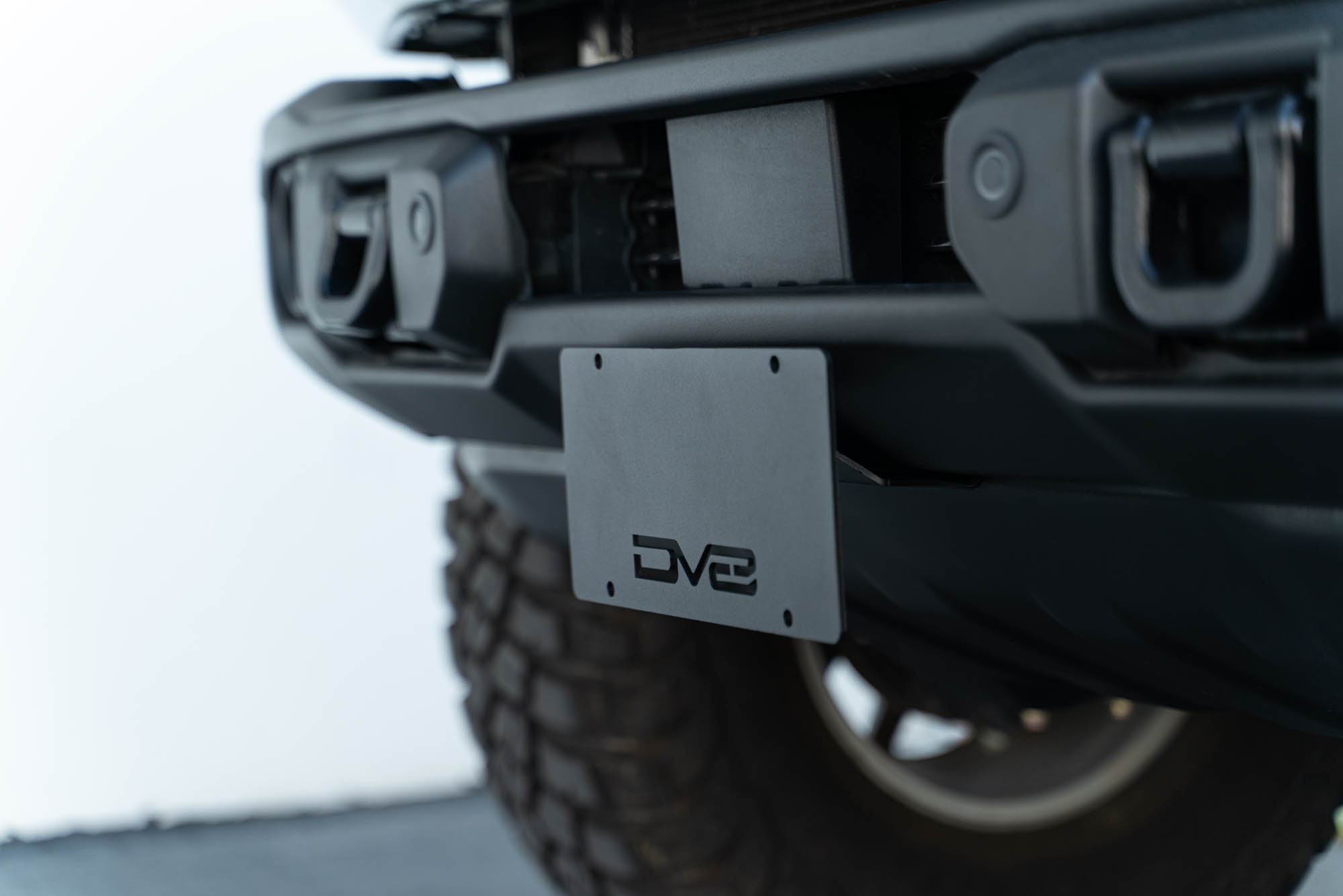 DV8 Offroad Ford Bronco Capable Bumper Front License Plate Mount LPBR-04