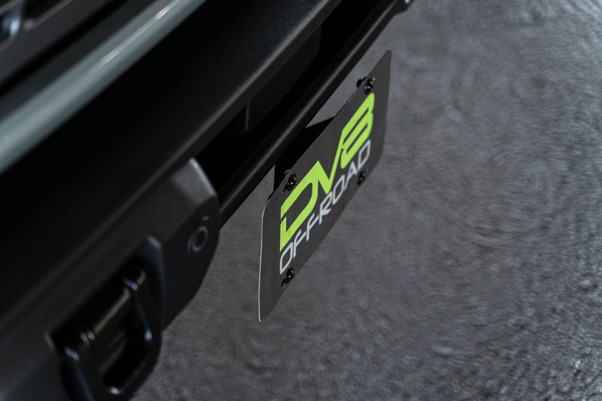 DV8 Offroad Ford Bronco Capable Bumper Front License Plate Mount LPBR-04