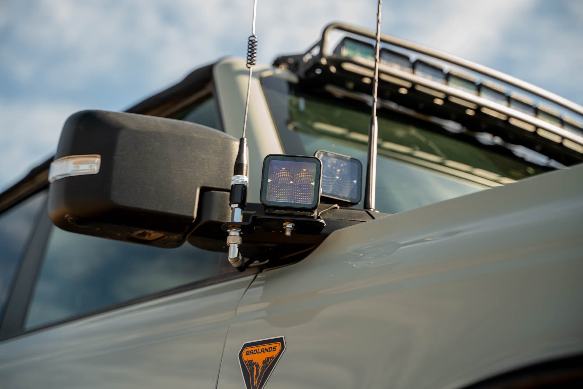 DV8 Offroad Ford Bronco A-Pillar Dual Light Pod Drop Mounts LBBR-08