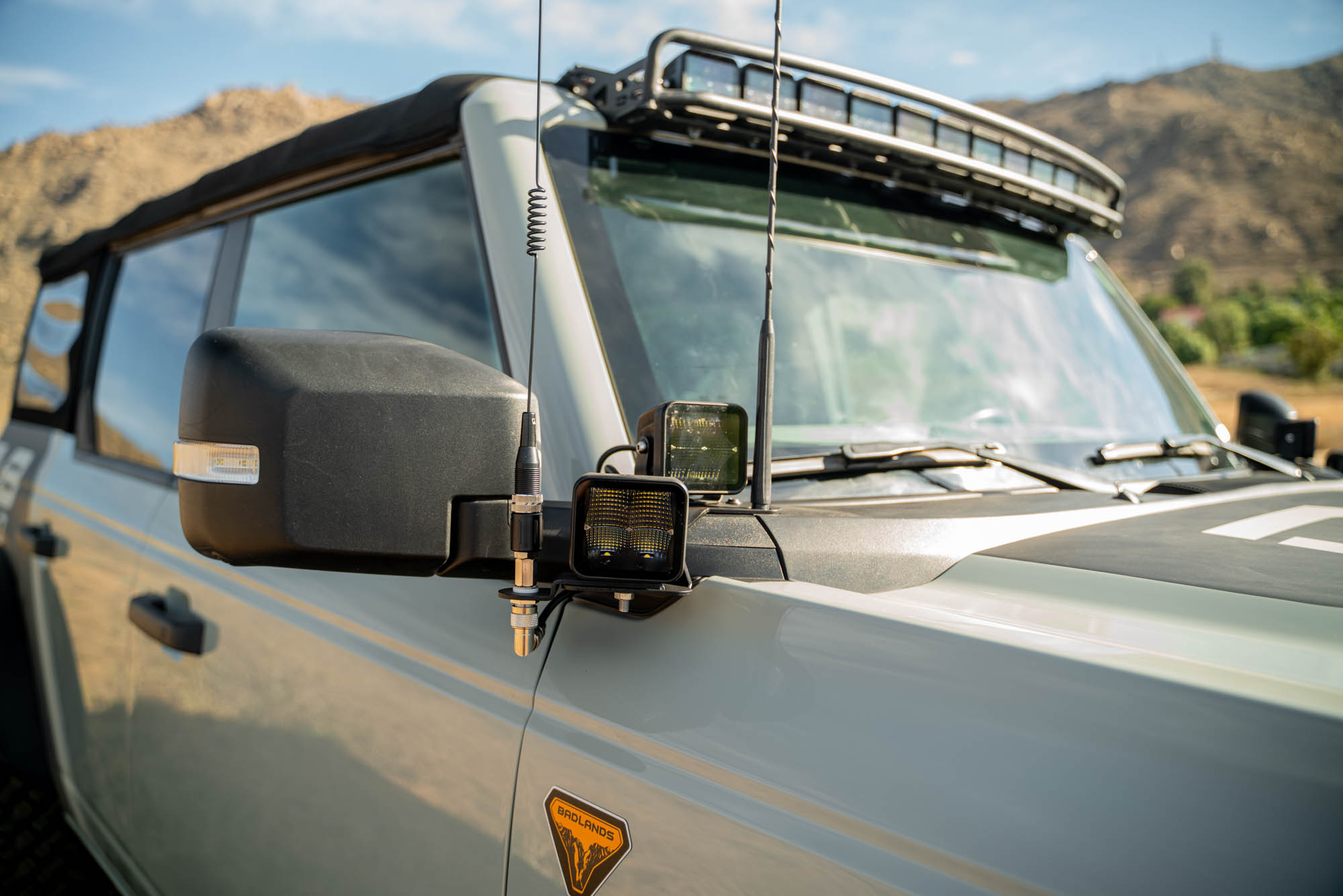 DV8 Offroad Ford Bronco A-Pillar Dual Light Pod Drop Mounts LBBR-08