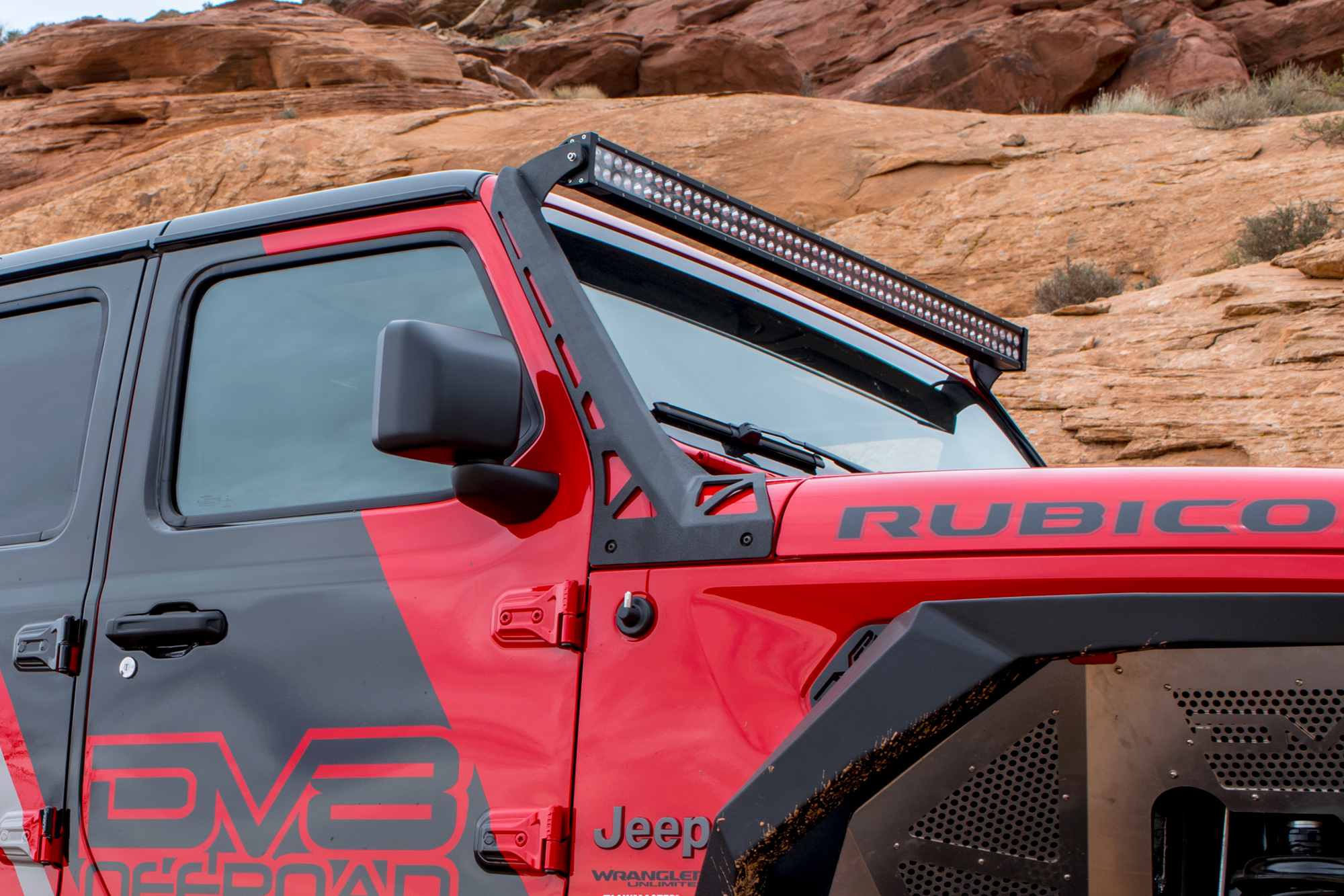 DV8 Offroad Full A-Pillar Light Mount LBJL-01
