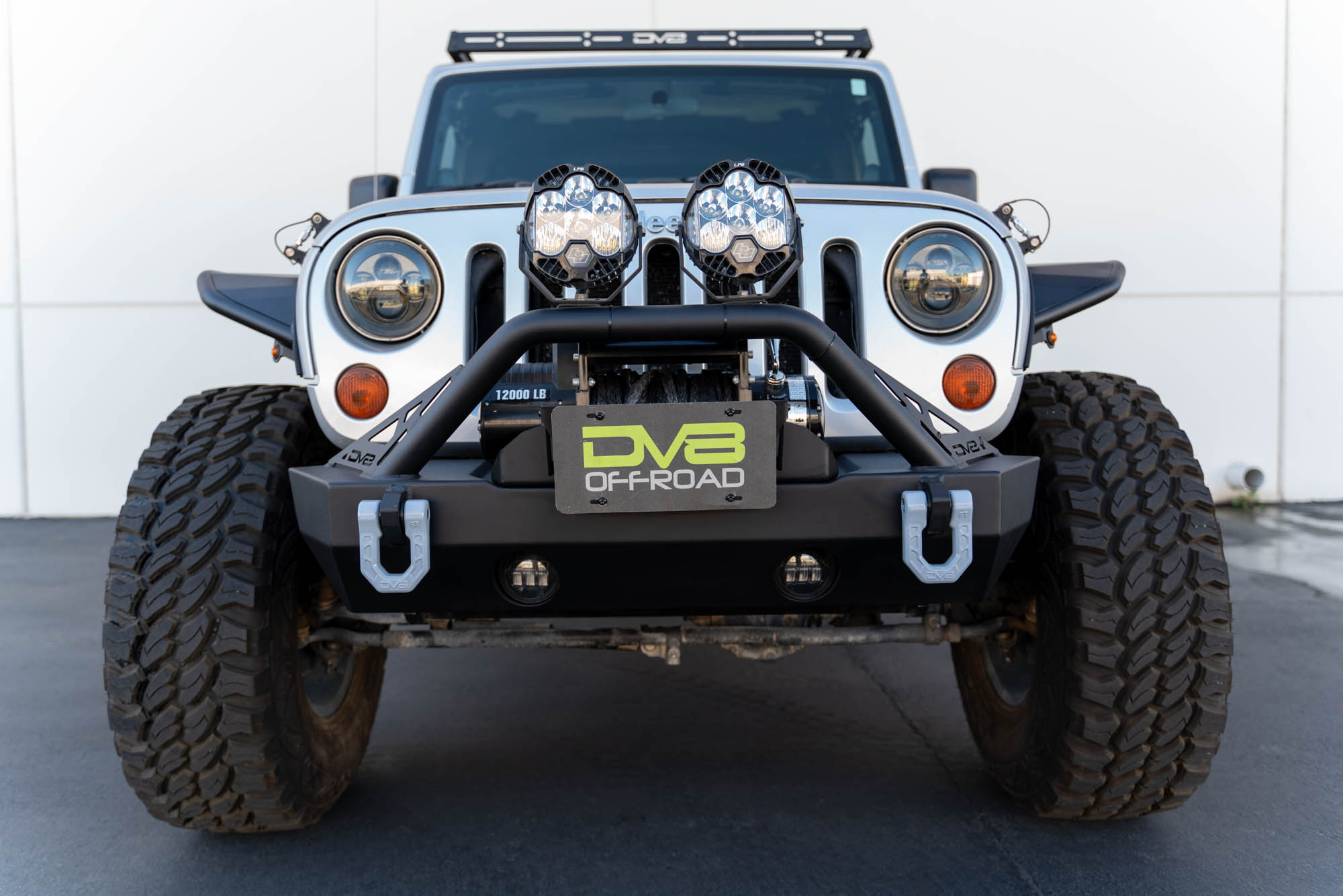 DV8 Offroad Fairlead Mounted Flip-Up License Plate Bracket LPBM-02
