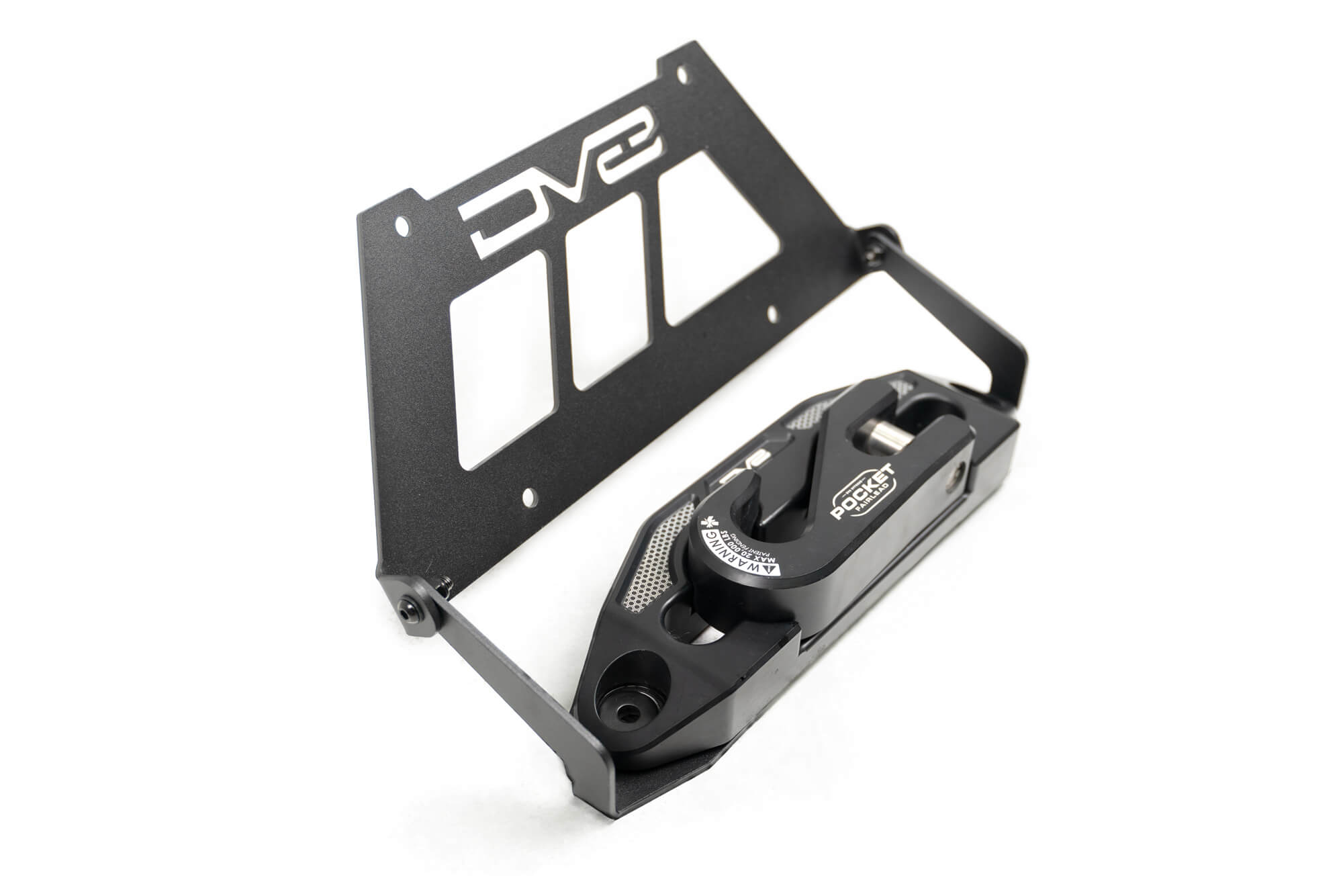DV8 Offroad Fairlead Mounted Flip-Up License Plate Bracket LPBM-02