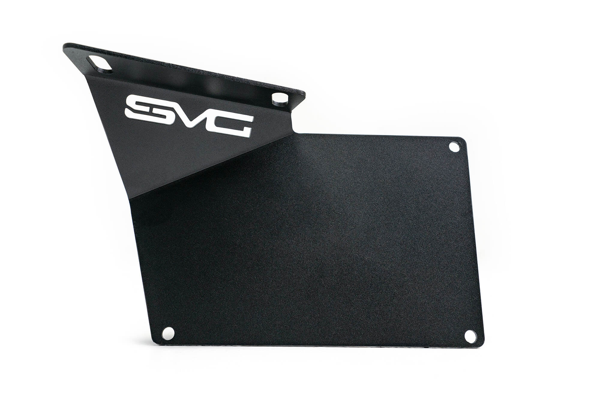 DV8 Offroad Front license plate relocation bracket places plate to the side of the bumper. LPBR-02