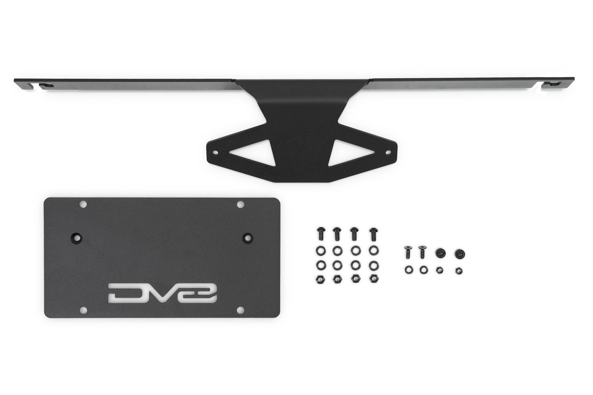DV8 Offroad Ford Bronco Capable Bumper Slanted Front License Plate Mount LPBR-05