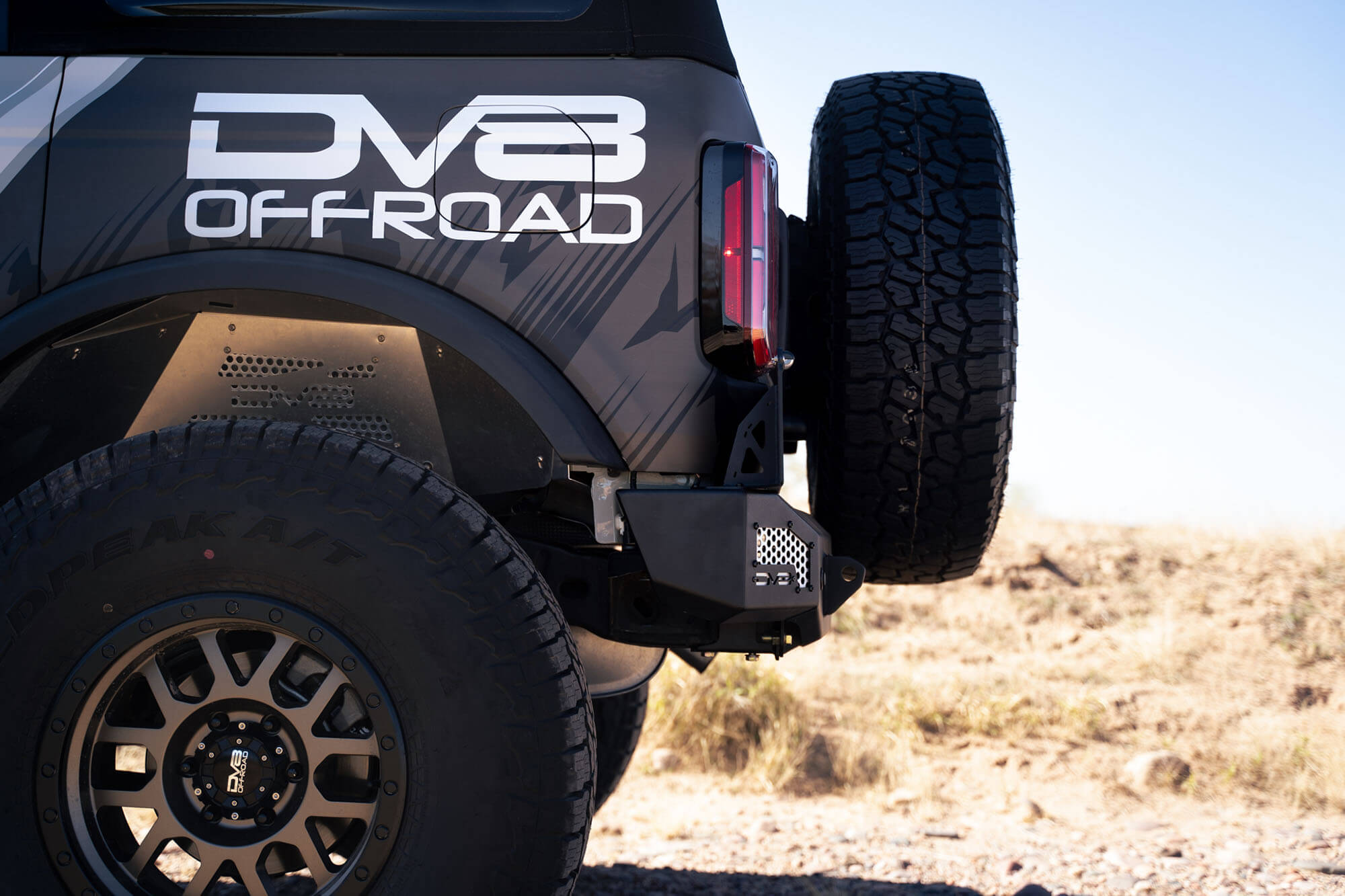 DV8 Offroad 2021-22 Ford Bronco; MTO Series Rear Bumper RBBR-01