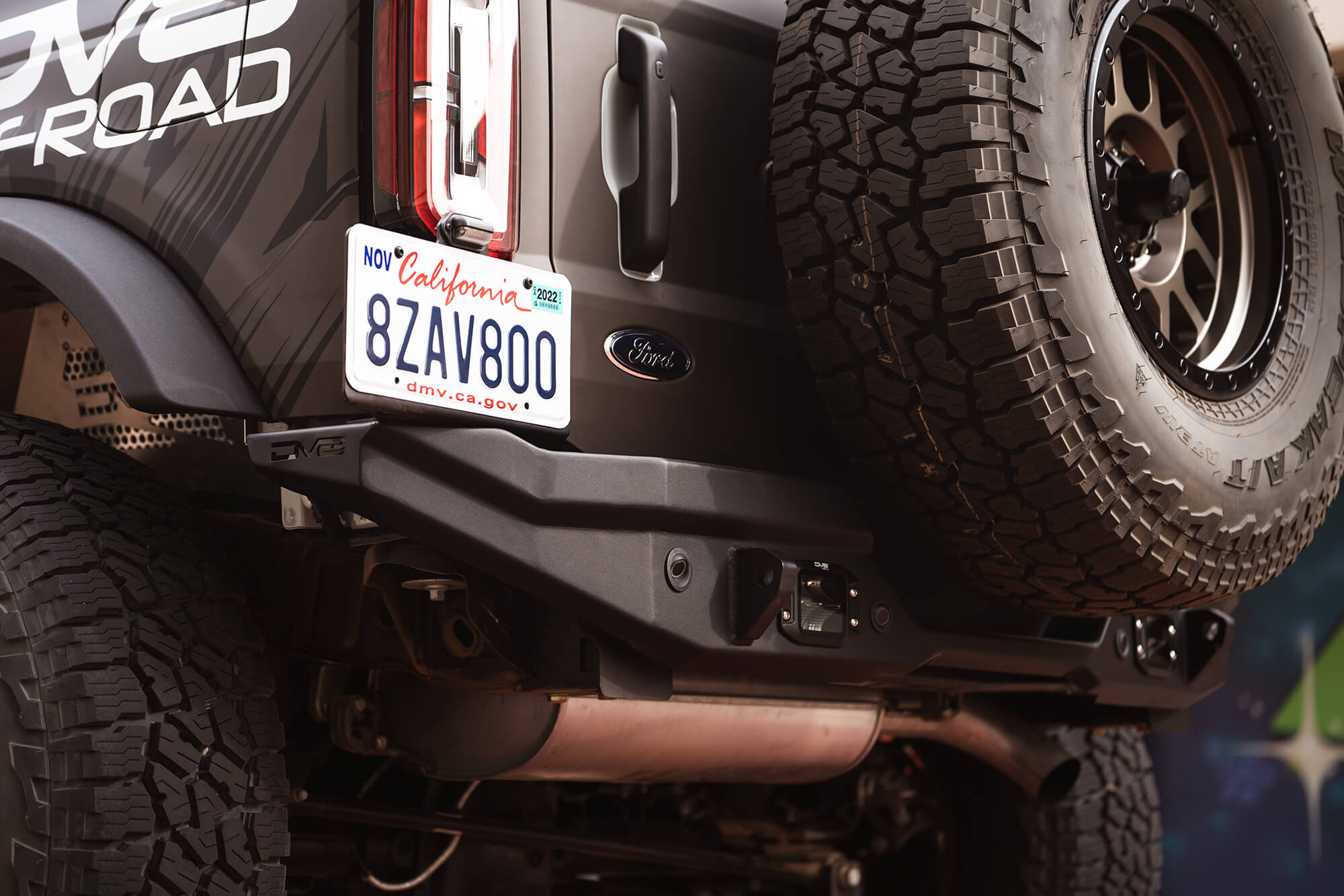 DV8 Offroad 2021-22 Ford Bronco FS-15 Series Rear Bumper RBBR-02