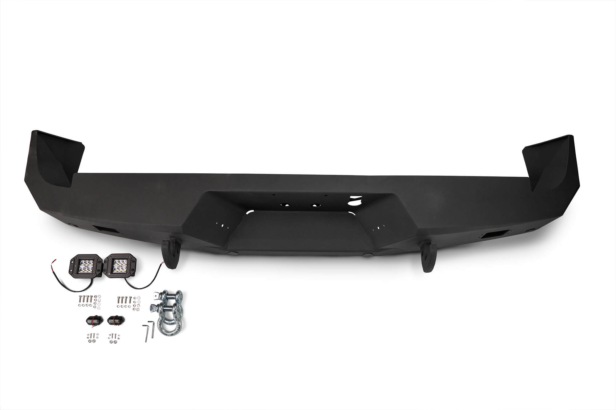 DV8 Offroad RBDR2-03 10-21 RAM 2500/3500 REAR BUMPER WITH CORNER FOOTSTEPS AND LED LIGHTS RBDR2-03