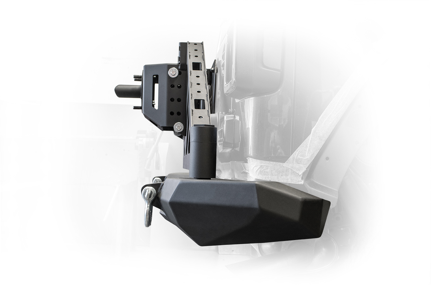 DV8 Offroad Rear Mid Width Bumper With Swing Away Tire Carrier RBJL-08