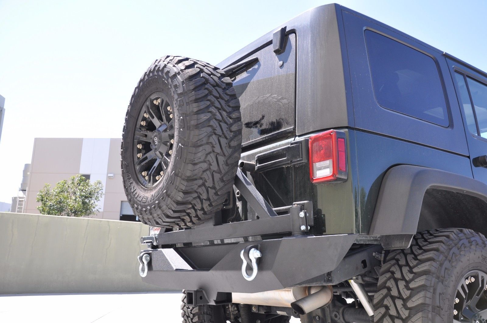 DV8 Offroad Jeep Stubby Rear Bumper; Bush Carrier RBSTTB-01