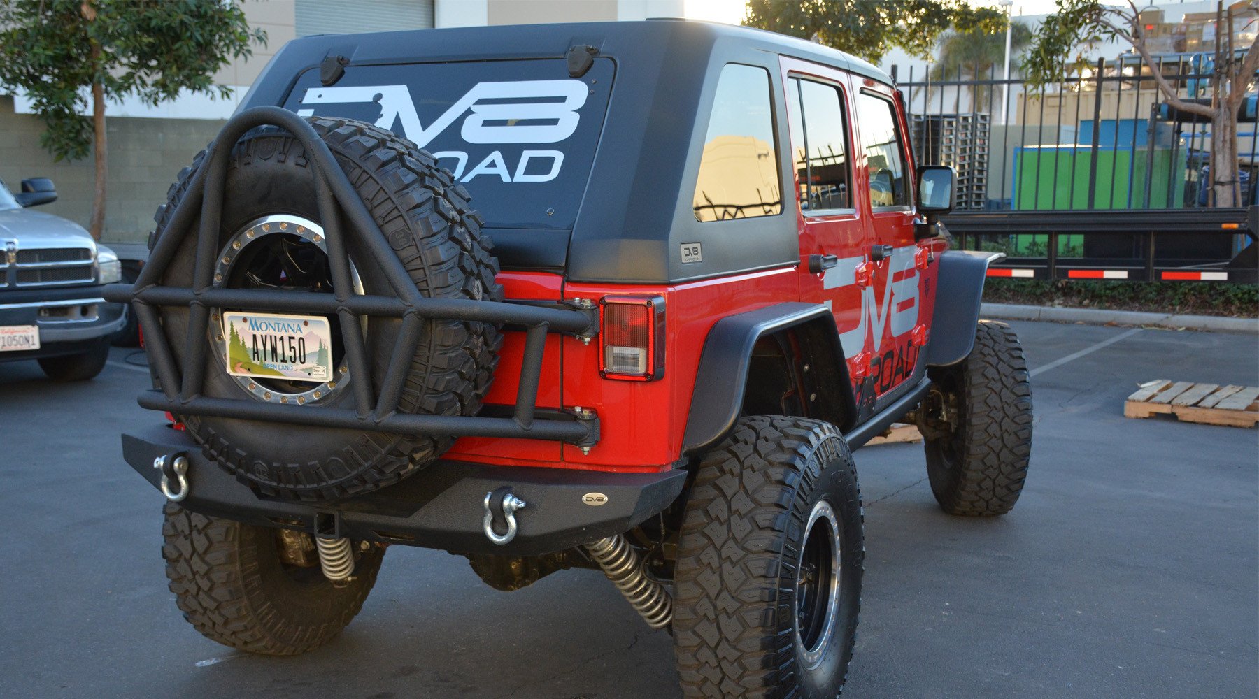 DV8 Offroad Jeep Rear Mid Width Bumper RS-6 RBSTTB-06